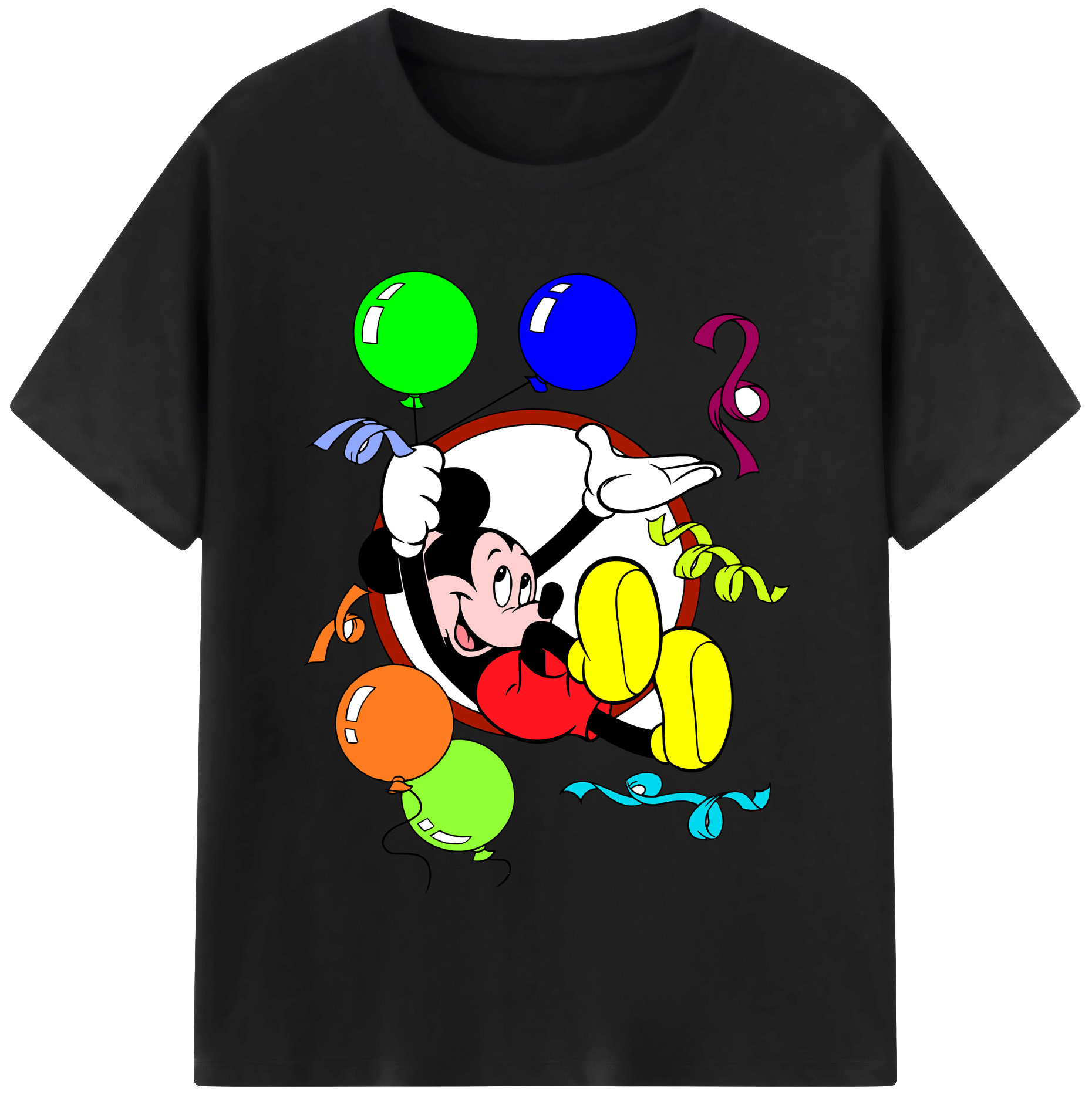 （画像用） ミッキーマウス Mickey Mouse 綿100％半袖Tシャツ（フロントプリント）