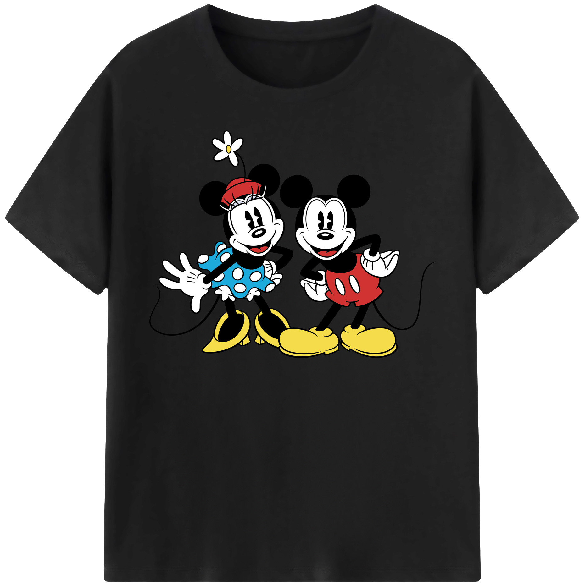 （画像用） ミッキーマウス Mickey Mouse 綿100％半袖Tシャツ（フロントプリント）