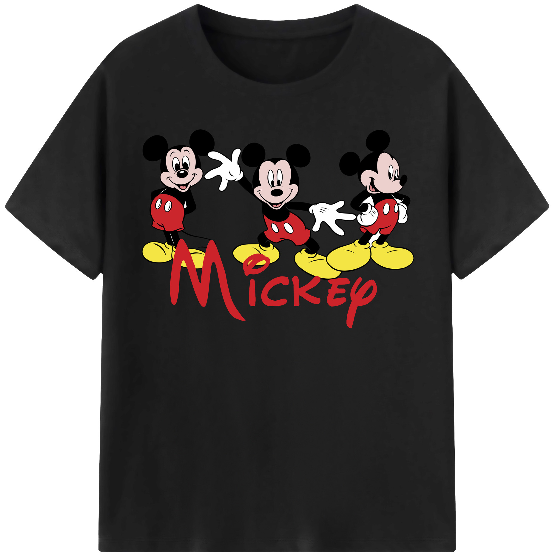 （画像用） ミッキーマウス Mickey Mouse 綿100％半袖Tシャツ（フロントプリント）