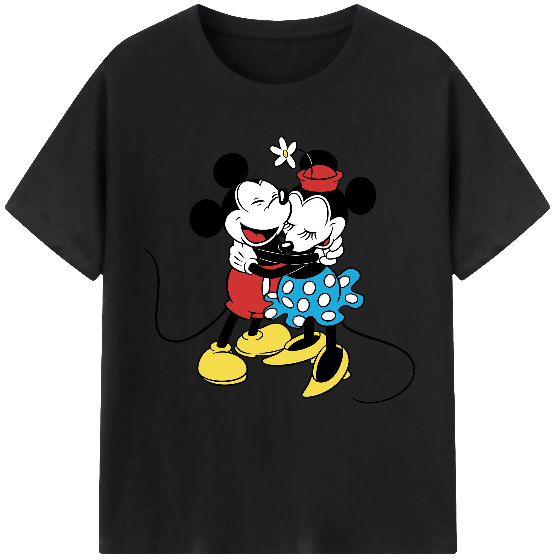 （画像用） ミッキーマウス Mickey Mouse 綿100％半袖Tシャツ（フロントプリント）