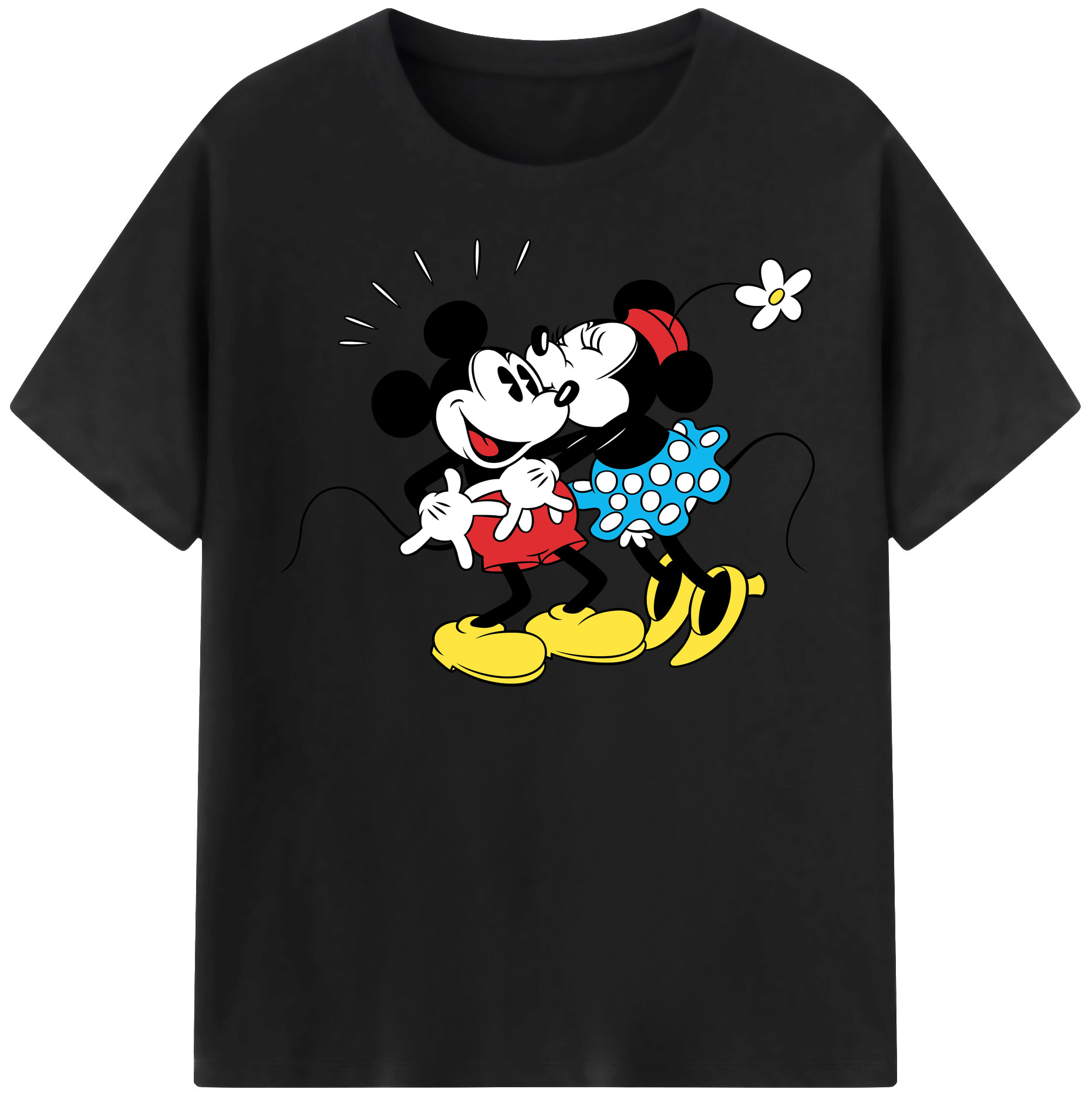 （画像用） ミッキーマウス Mickey Mouse 綿100％半袖Tシャツ（フロントプリント）