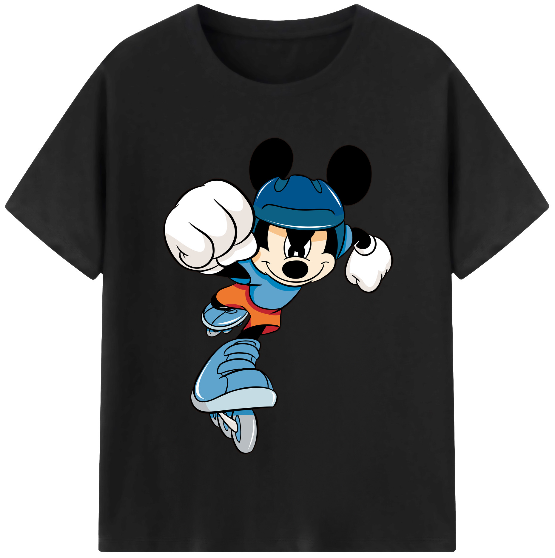 （画像用） ミッキーマウス Mickey Mouse 綿100％半袖Tシャツ（フロントプリント）