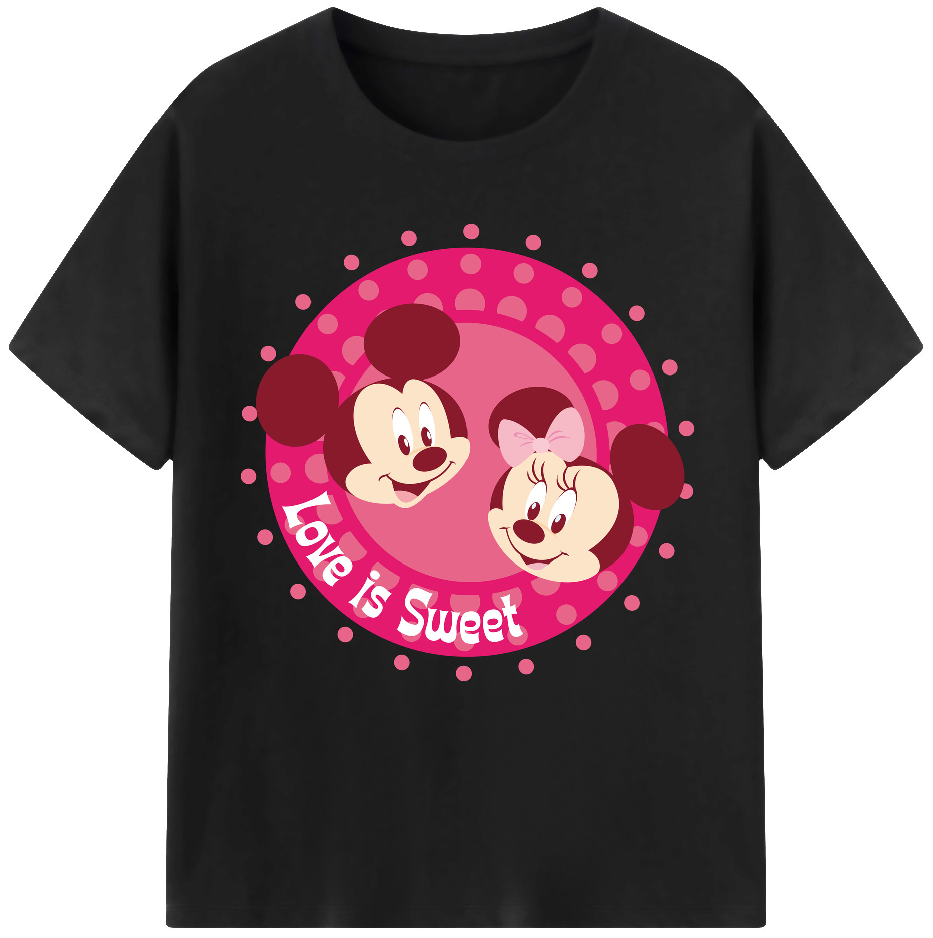 （画像用） ミッキーマウス Mickey Mouse 綿100％半袖Tシャツ（フロントプリント）