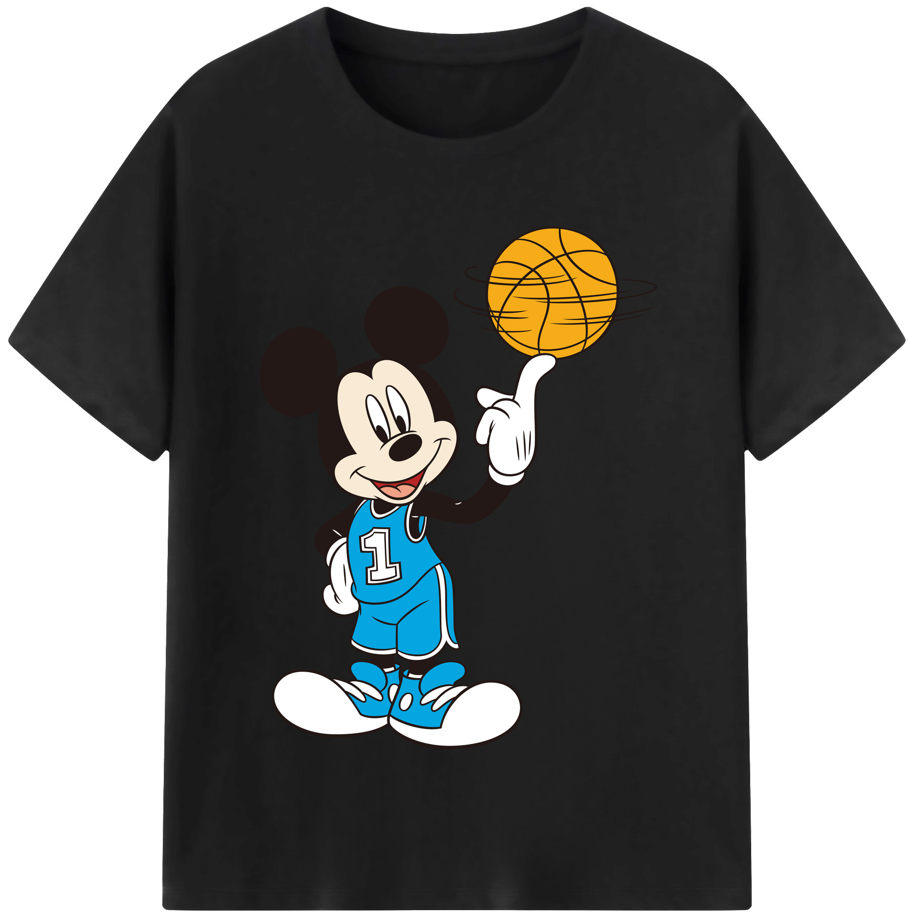 （画像用） ミッキーマウス Mickey Mouse 綿100％半袖Tシャツ（フロントプリント）