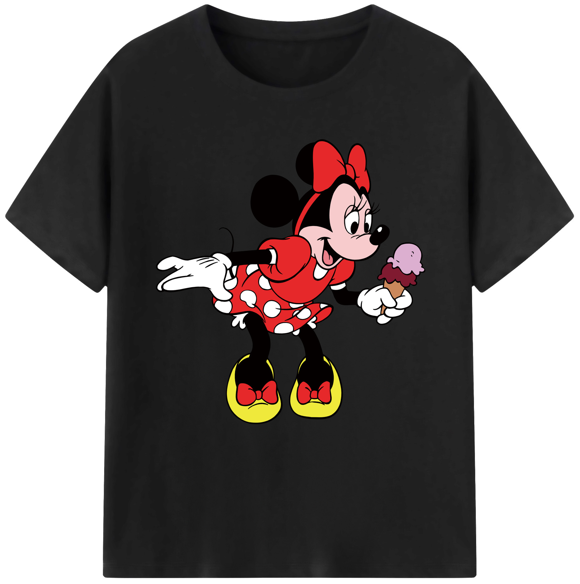 （画像用） ミッキーマウス Mickey Mouse 綿100％半袖Tシャツ（フロントプリント）