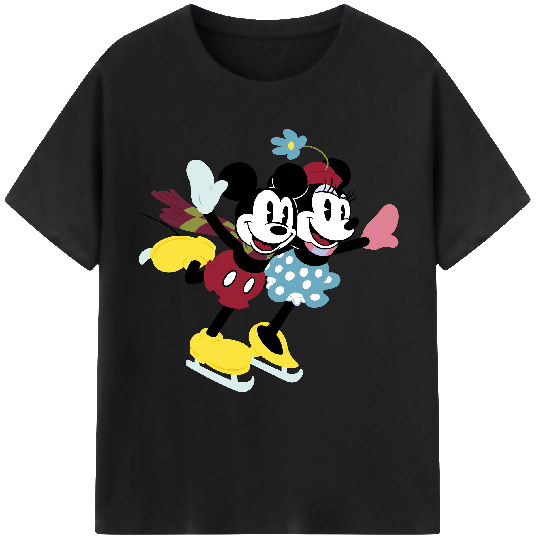 （画像用） ミッキーマウス Mickey Mouse 綿100％半袖Tシャツ（フロントプリント）