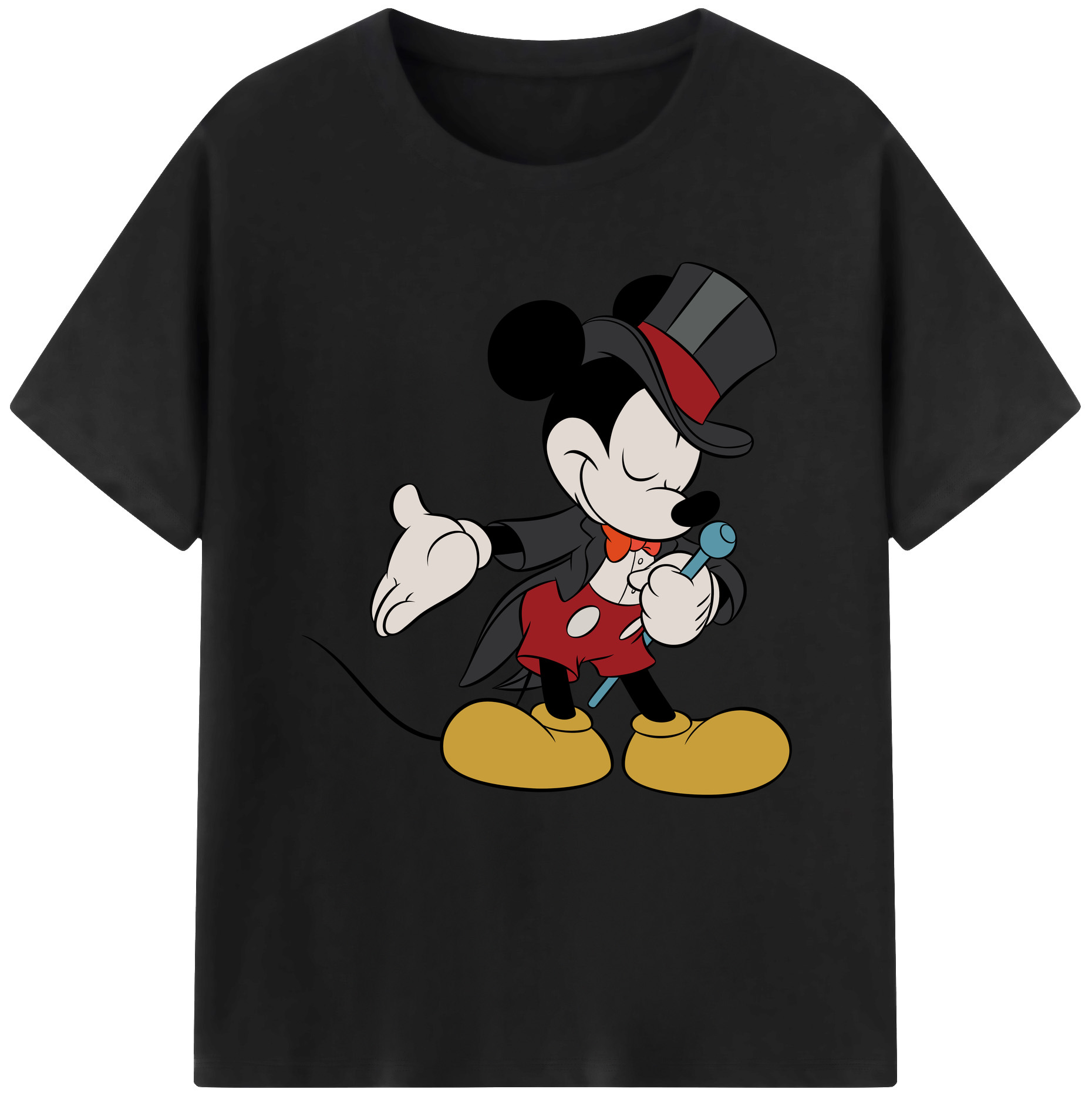 （画像用） ミッキーマウス Mickey Mouse 綿100％半袖Tシャツ（フロントプリント）