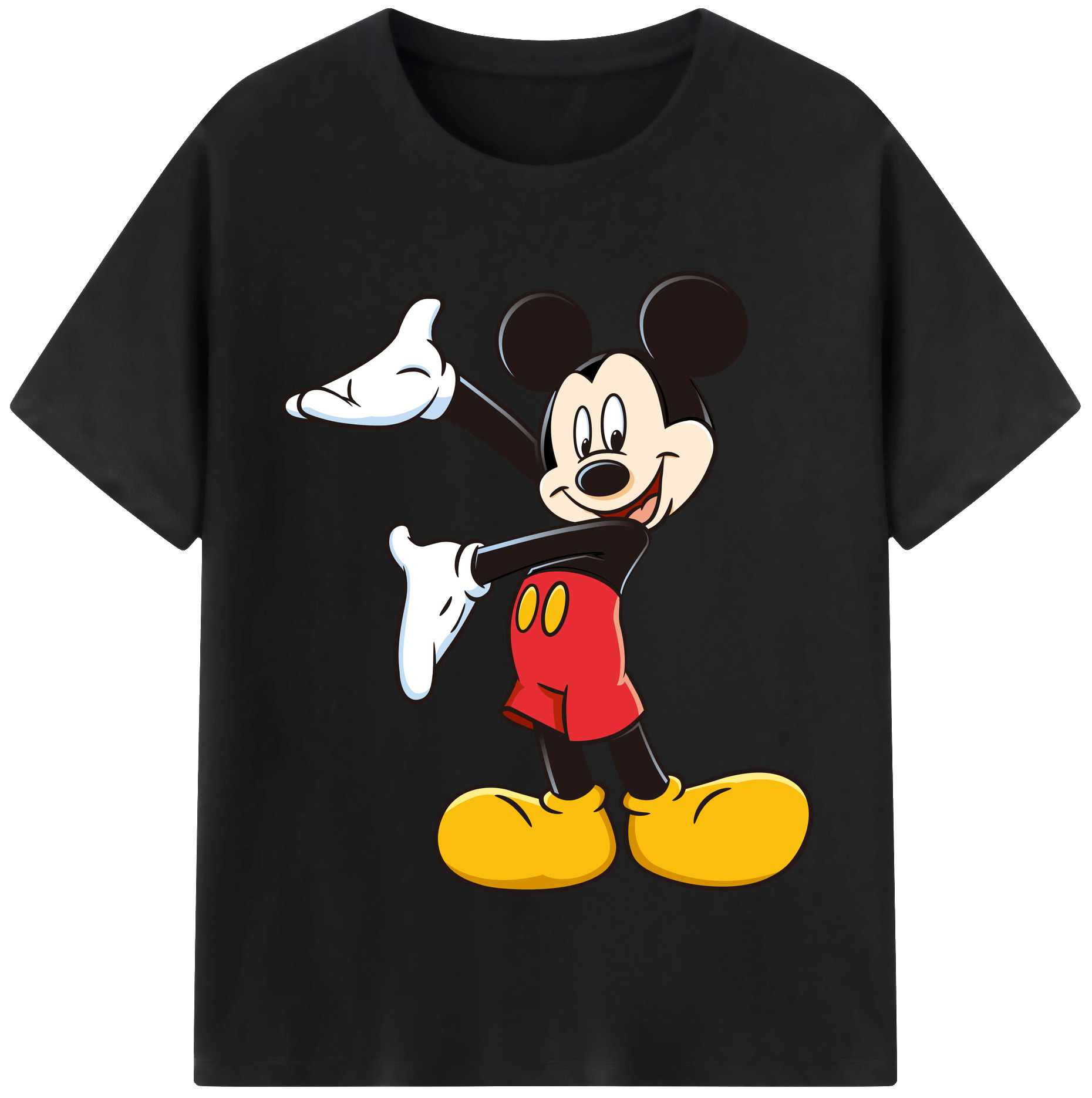 （画像用） ミッキーマウス Mickey Mouse 綿100％半袖Tシャツ（フロントプリント）
