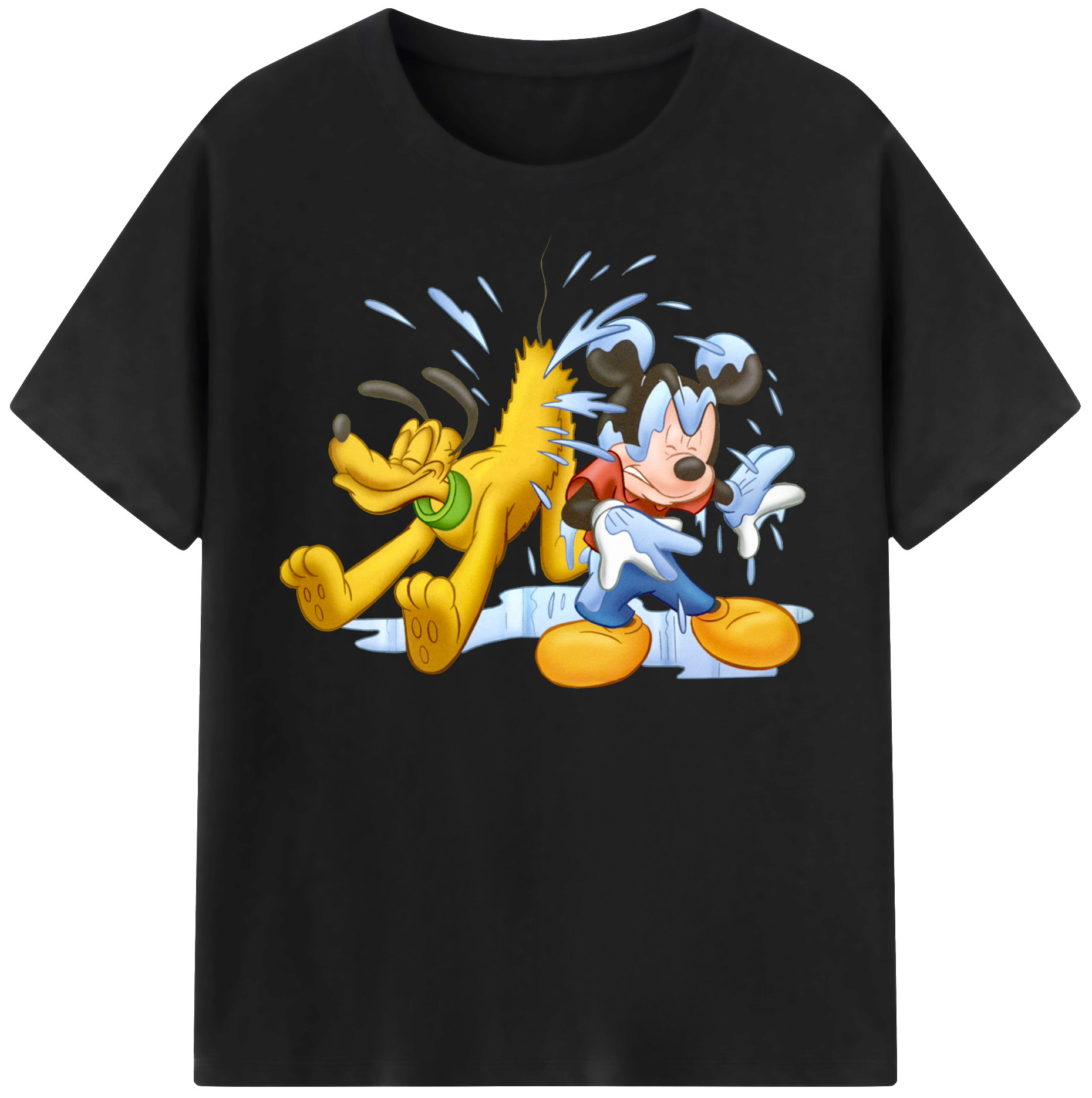 （画像用） ミッキーマウス Mickey Mouse 綿100％半袖Tシャツ（フロントプリント）