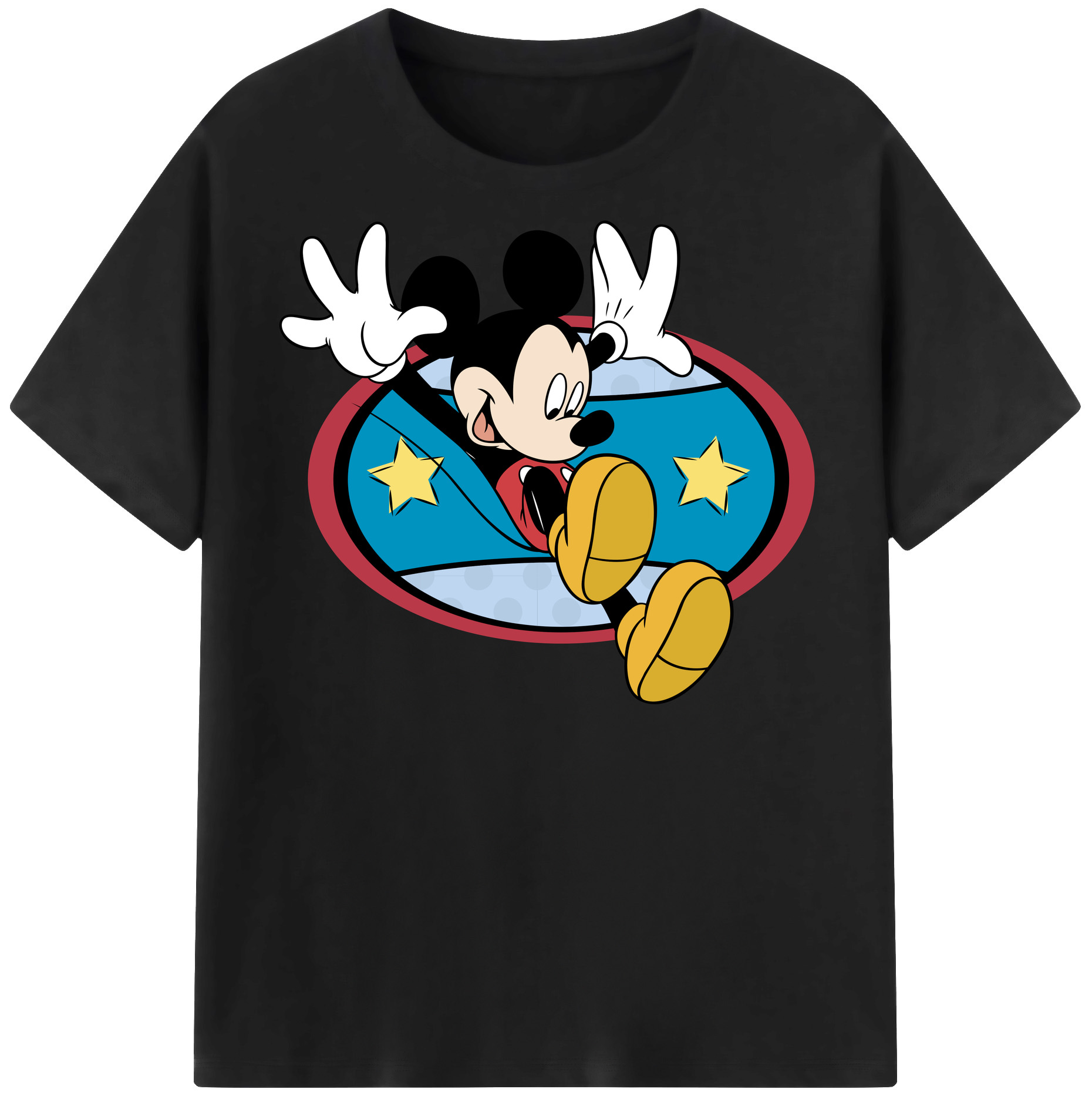 （画像用） ミッキーマウス Mickey Mouse 綿100％半袖Tシャツ（フロントプリント）