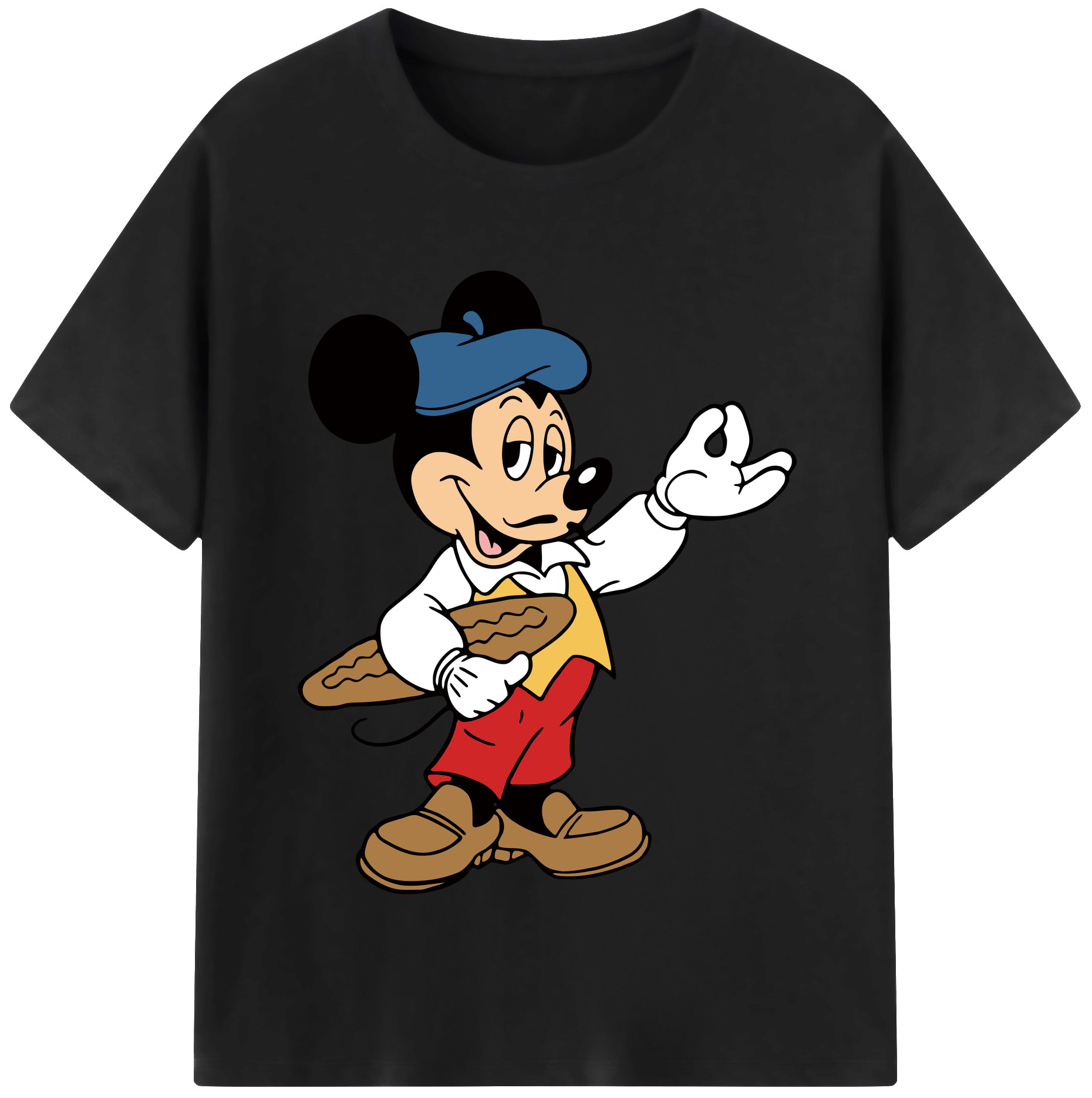 （画像用） ミッキーマウス Mickey Mouse 綿100％半袖Tシャツ（フロントプリント）