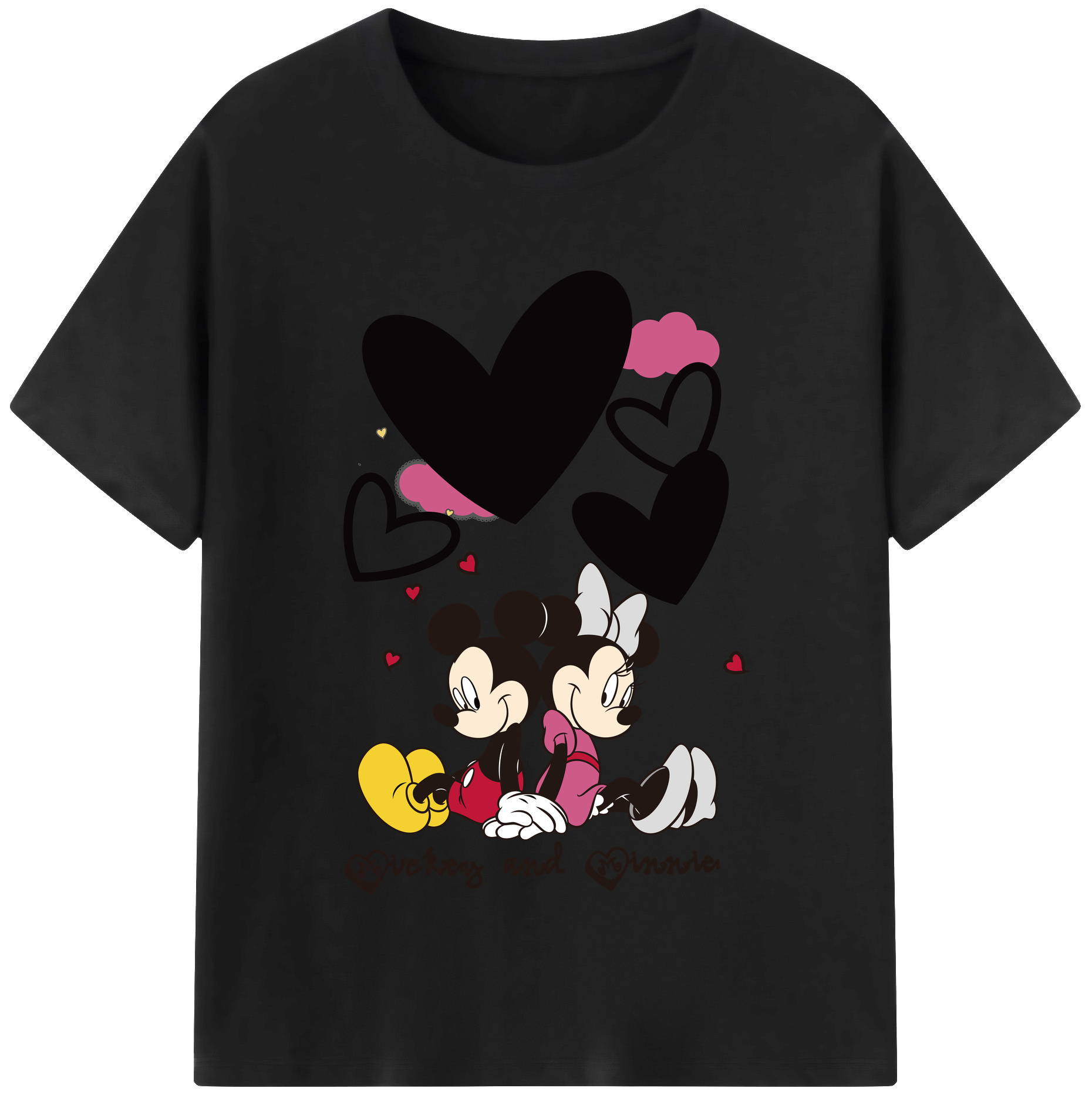 （画像用） ミッキーマウス Mickey Mouse 綿100％半袖Tシャツ（フロントプリント）