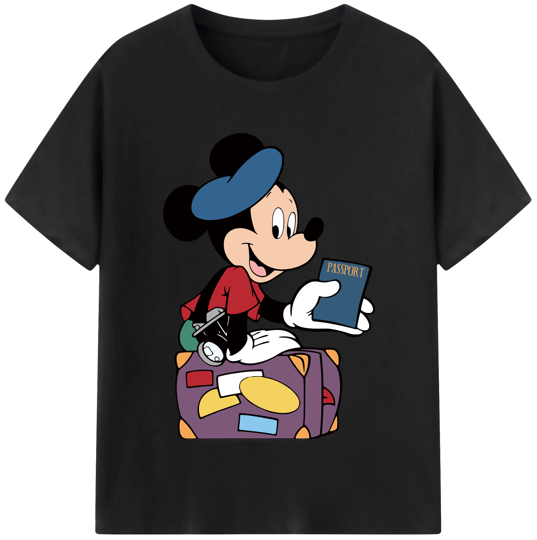 （画像用） ミッキーマウス Mickey Mouse 綿100％半袖Tシャツ（フロントプリント）