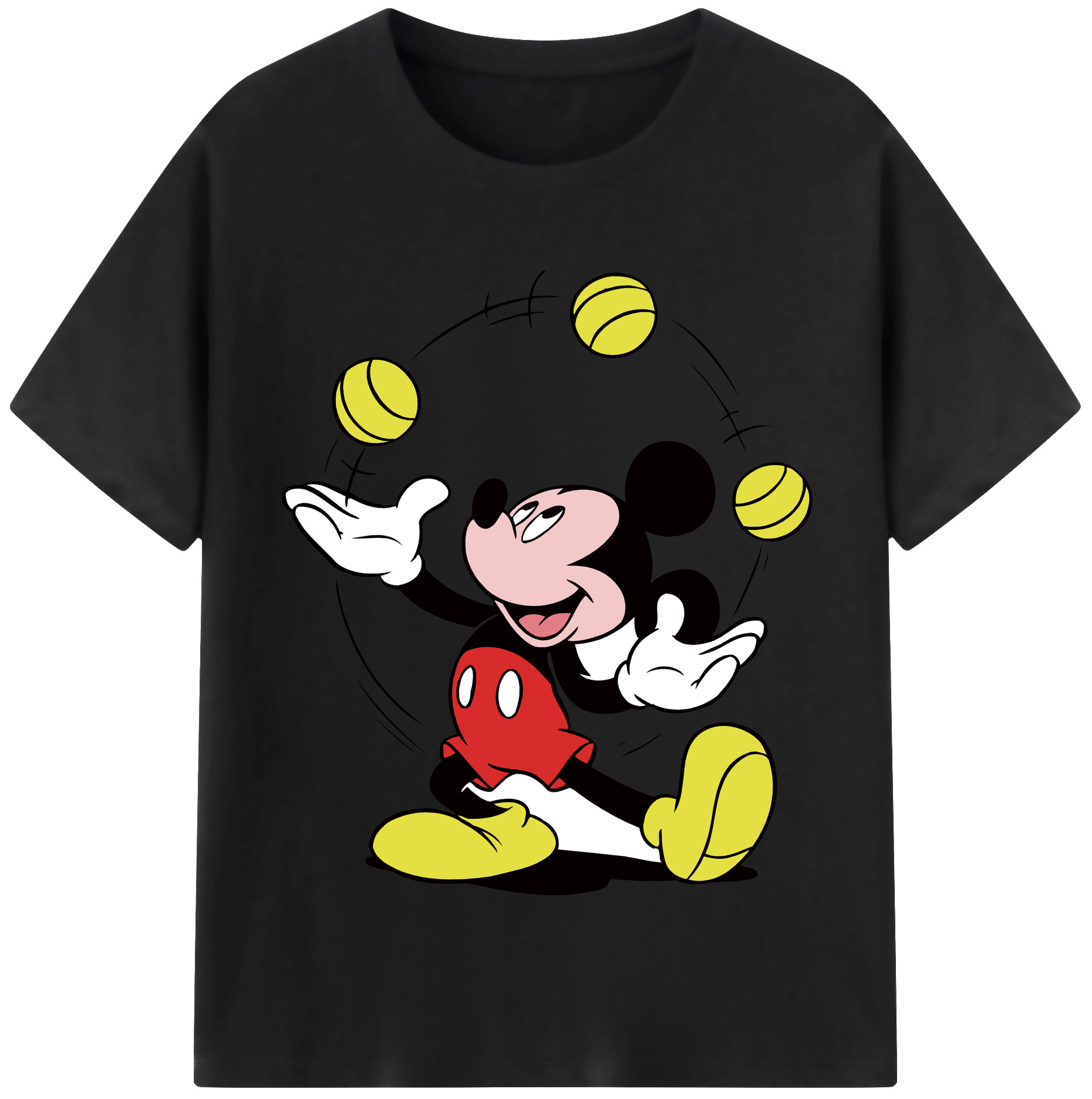 （画像用） ミッキーマウス Mickey Mouse 綿100％半袖Tシャツ（フロントプリント）