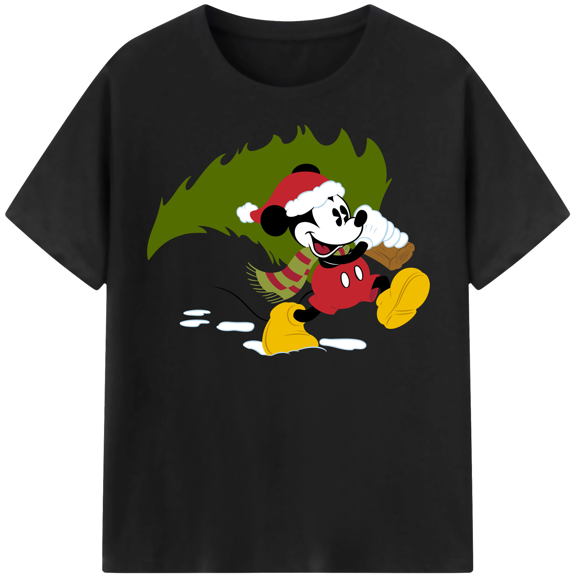 （画像用） ミッキーマウス Mickey Mouse 綿100％半袖Tシャツ（フロントプリント）