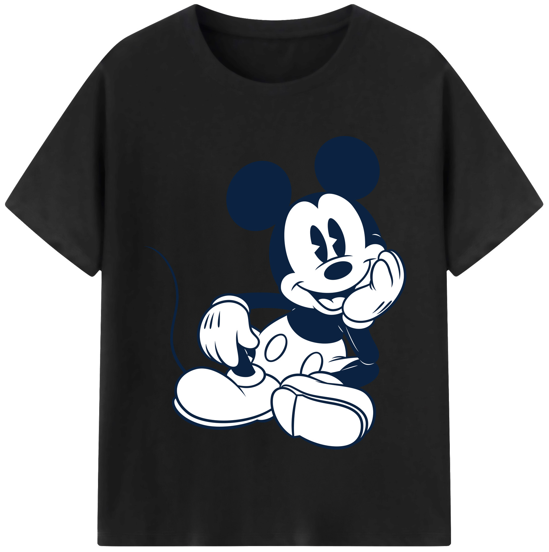 （画像用） ミッキーマウス Mickey Mouse 綿100％半袖Tシャツ（フロントプリント）