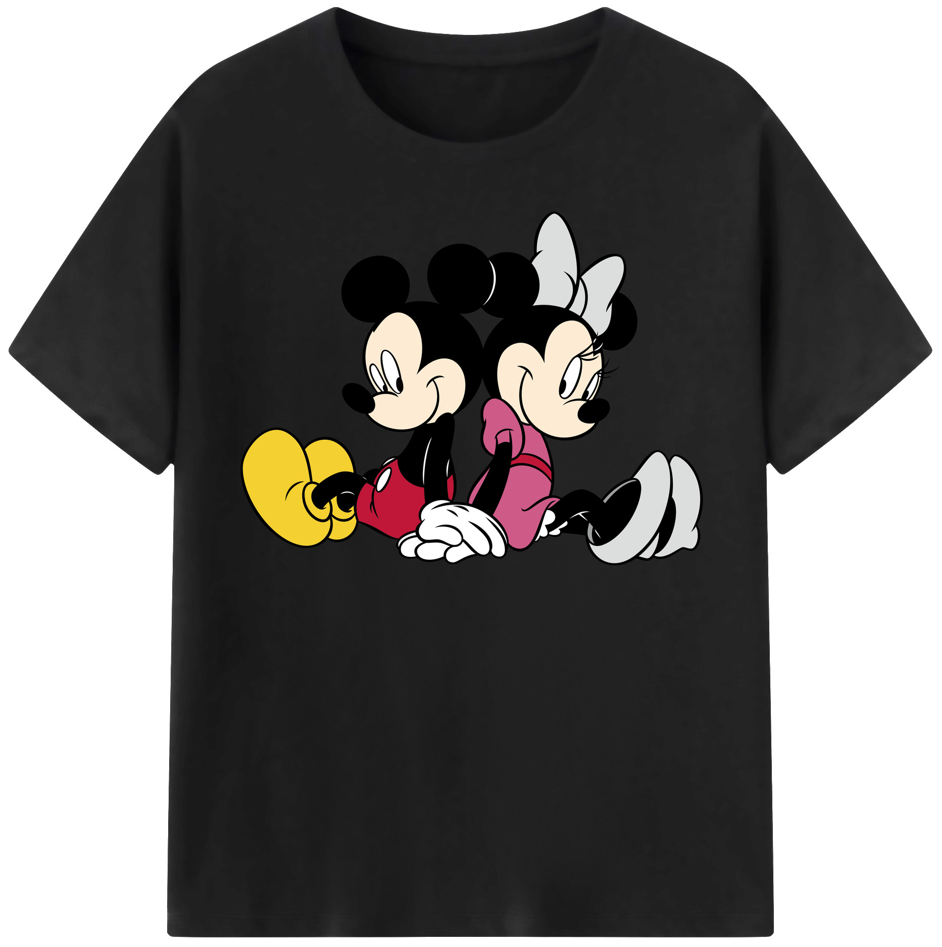 （画像用） ミッキーマウス Mickey Mouse 綿100％半袖Tシャツ（フロントプリント）