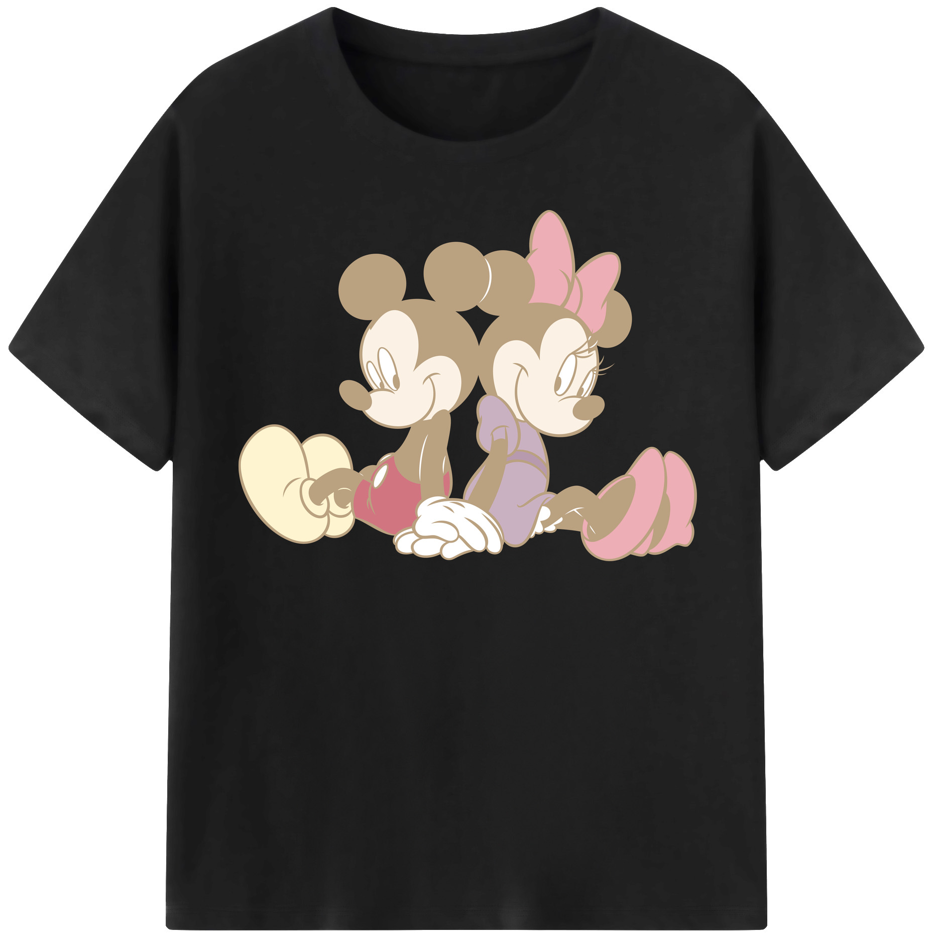 （画像用） ミッキーマウス Mickey Mouse 綿100％半袖Tシャツ（フロントプリント）