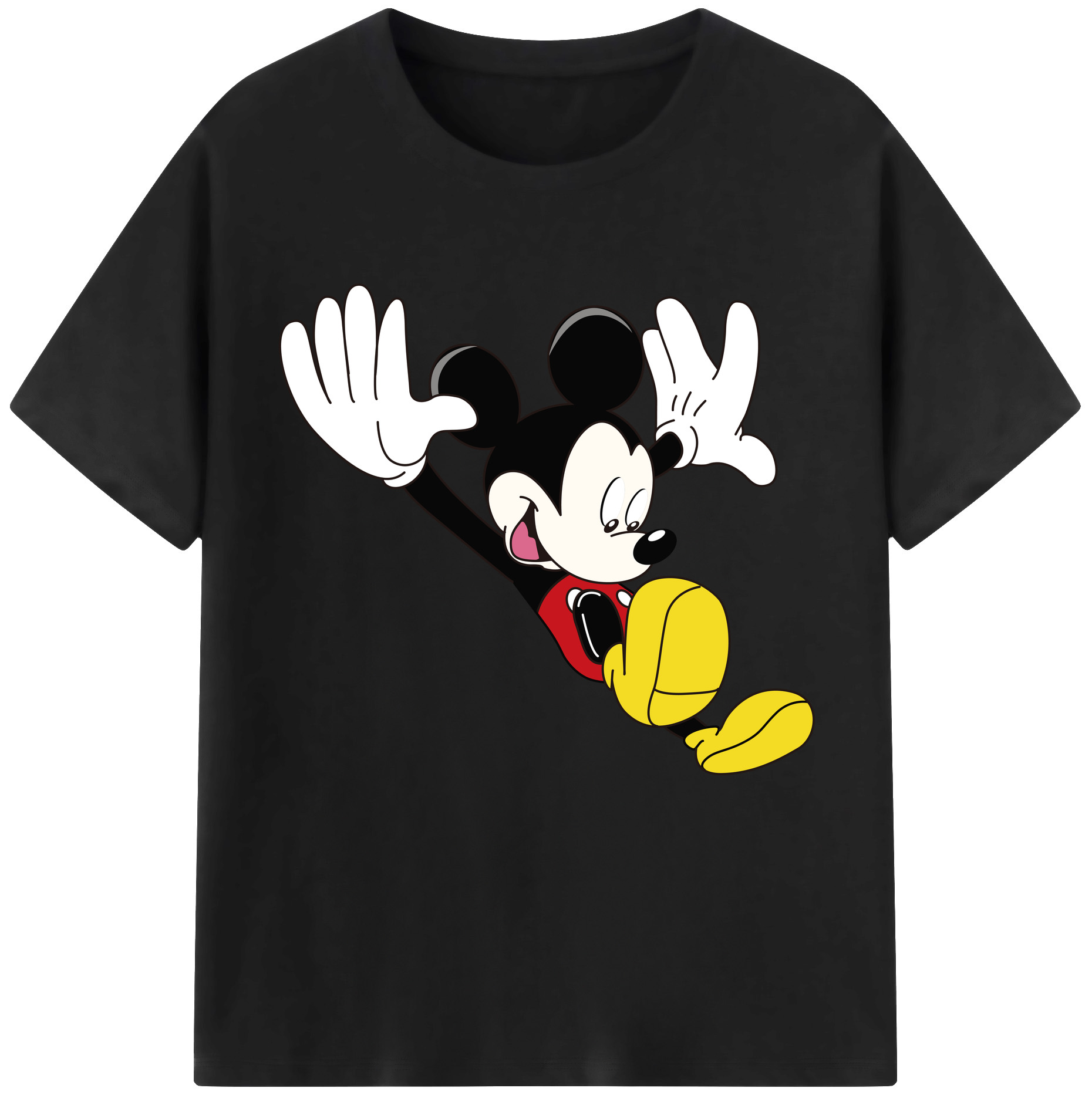 （画像用） ミッキーマウス Mickey Mouse 綿100％半袖Tシャツ（フロントプリント）
