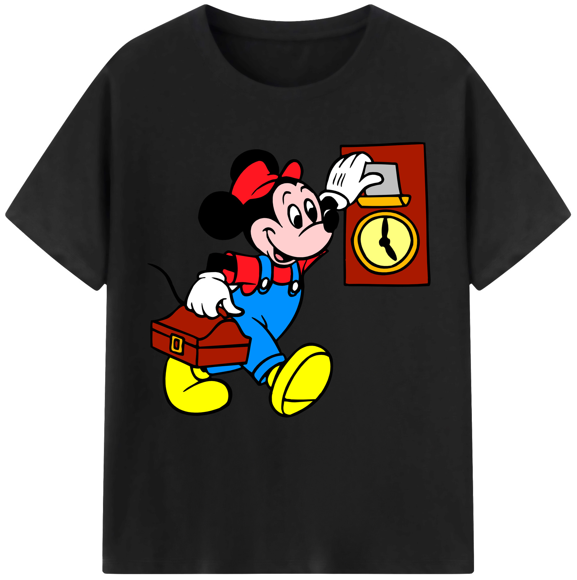 （画像用） ミッキーマウス Mickey Mouse 綿100％半袖Tシャツ（フロントプリント）