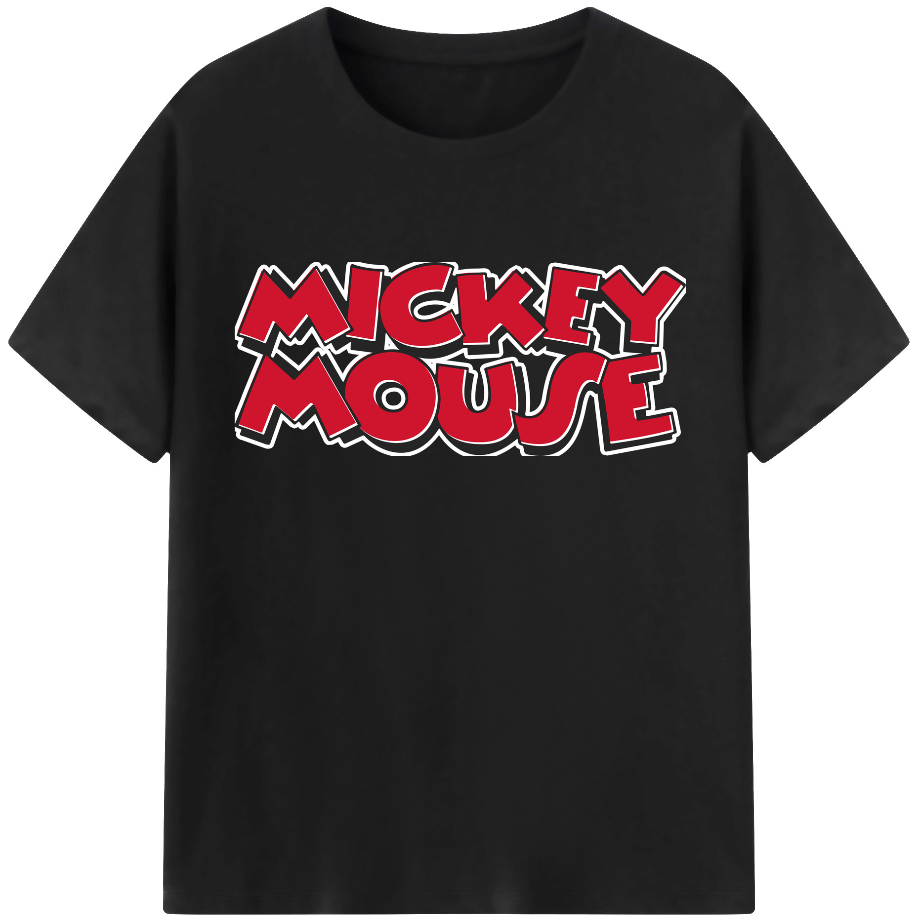 （画像用） ミッキーマウス Mickey Mouse 綿100％半袖Tシャツ（フロントプリント）