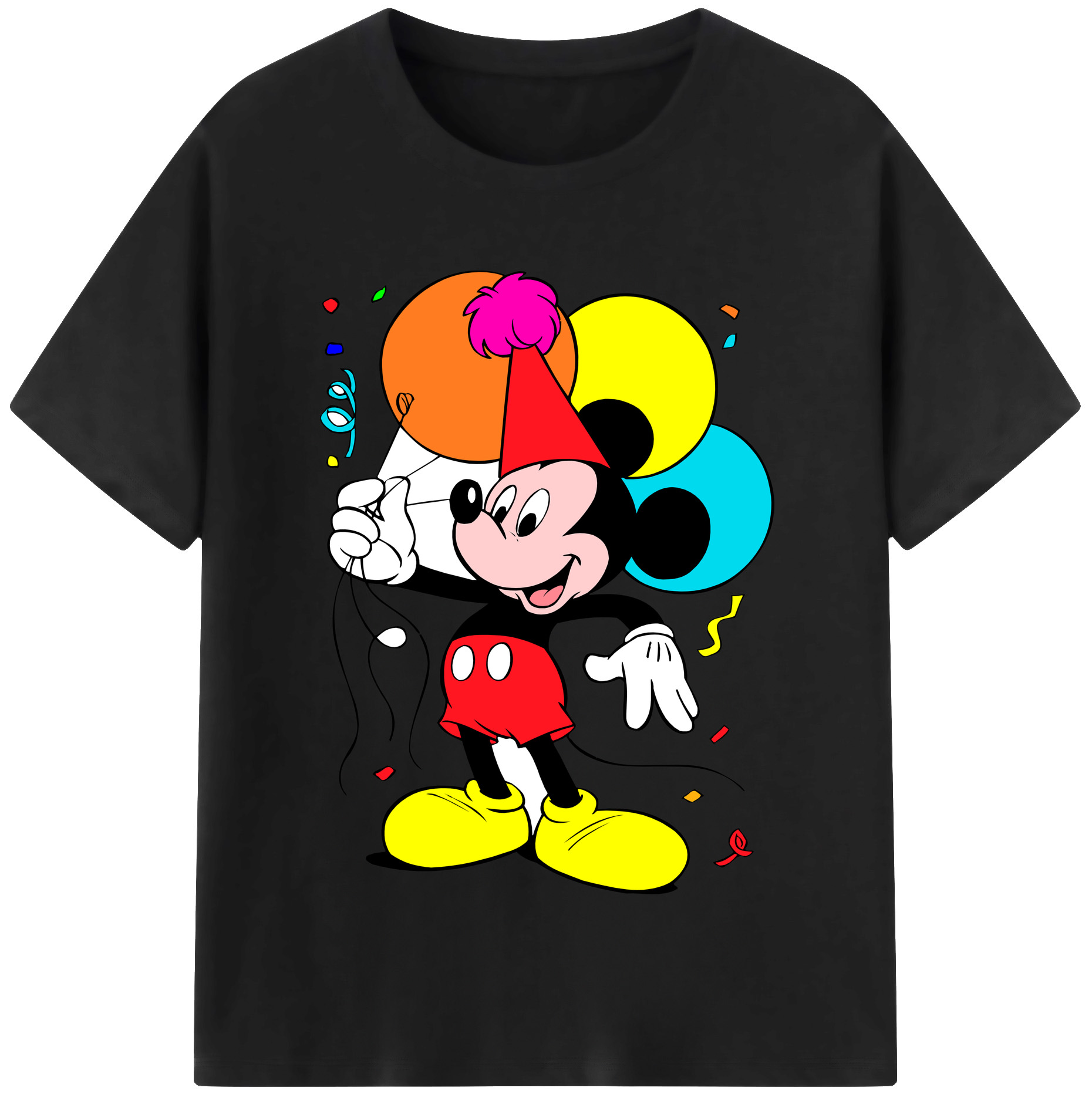 （画像用） ミッキーマウス Mickey Mouse 綿100％半袖Tシャツ（フロントプリント）