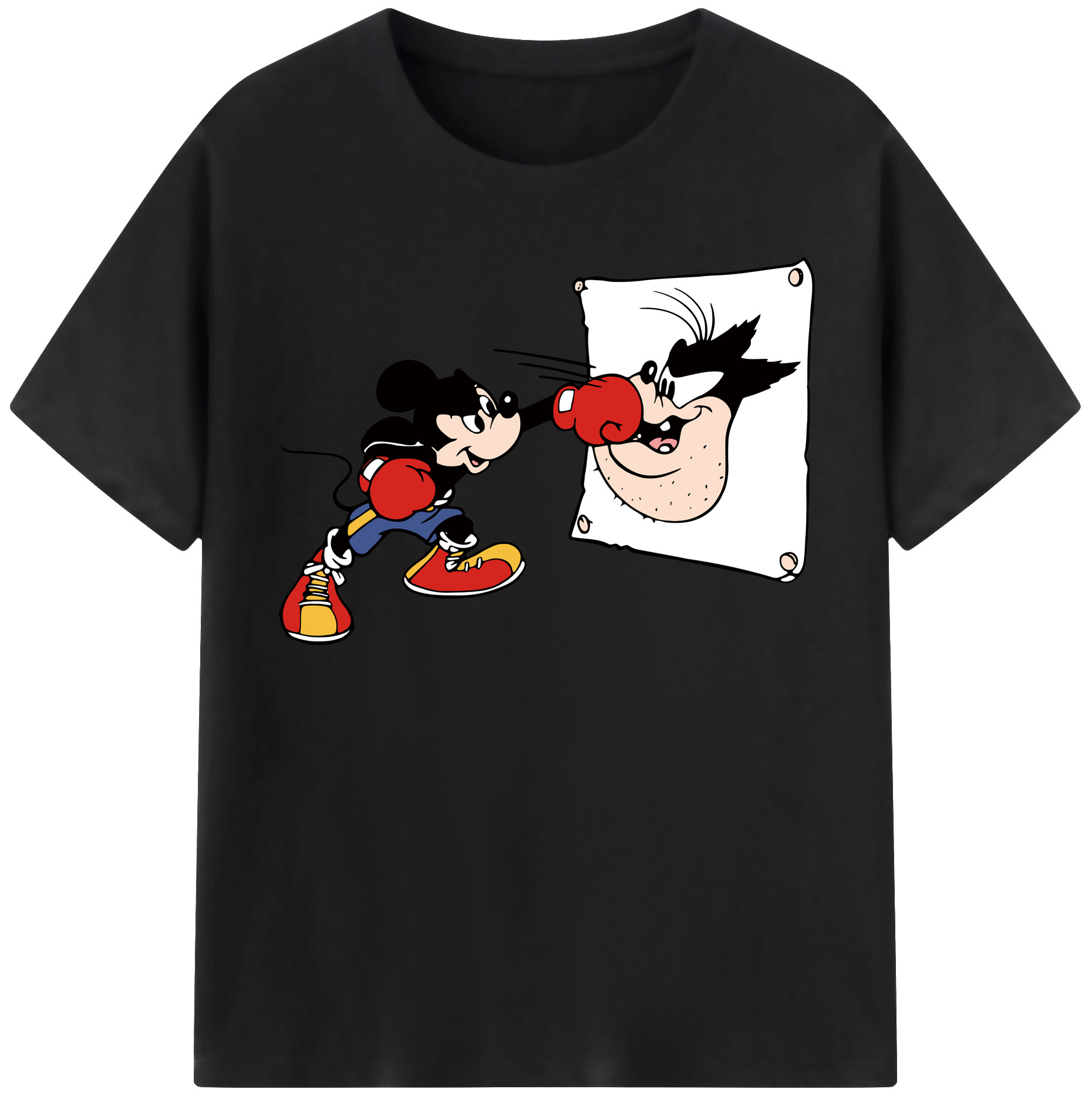 （画像用） ミッキーマウス Mickey Mouse 綿100％半袖Tシャツ（フロントプリント）