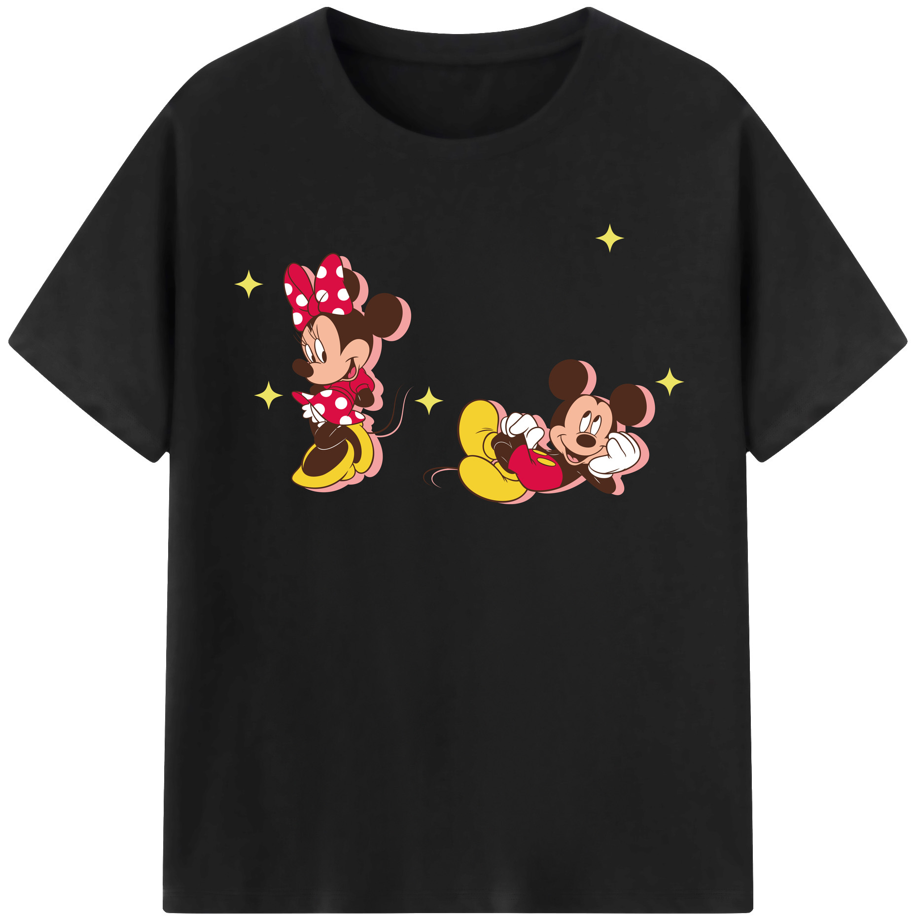 （画像用） ミッキーマウス Mickey Mouse 綿100％半袖Tシャツ（フロントプリント）