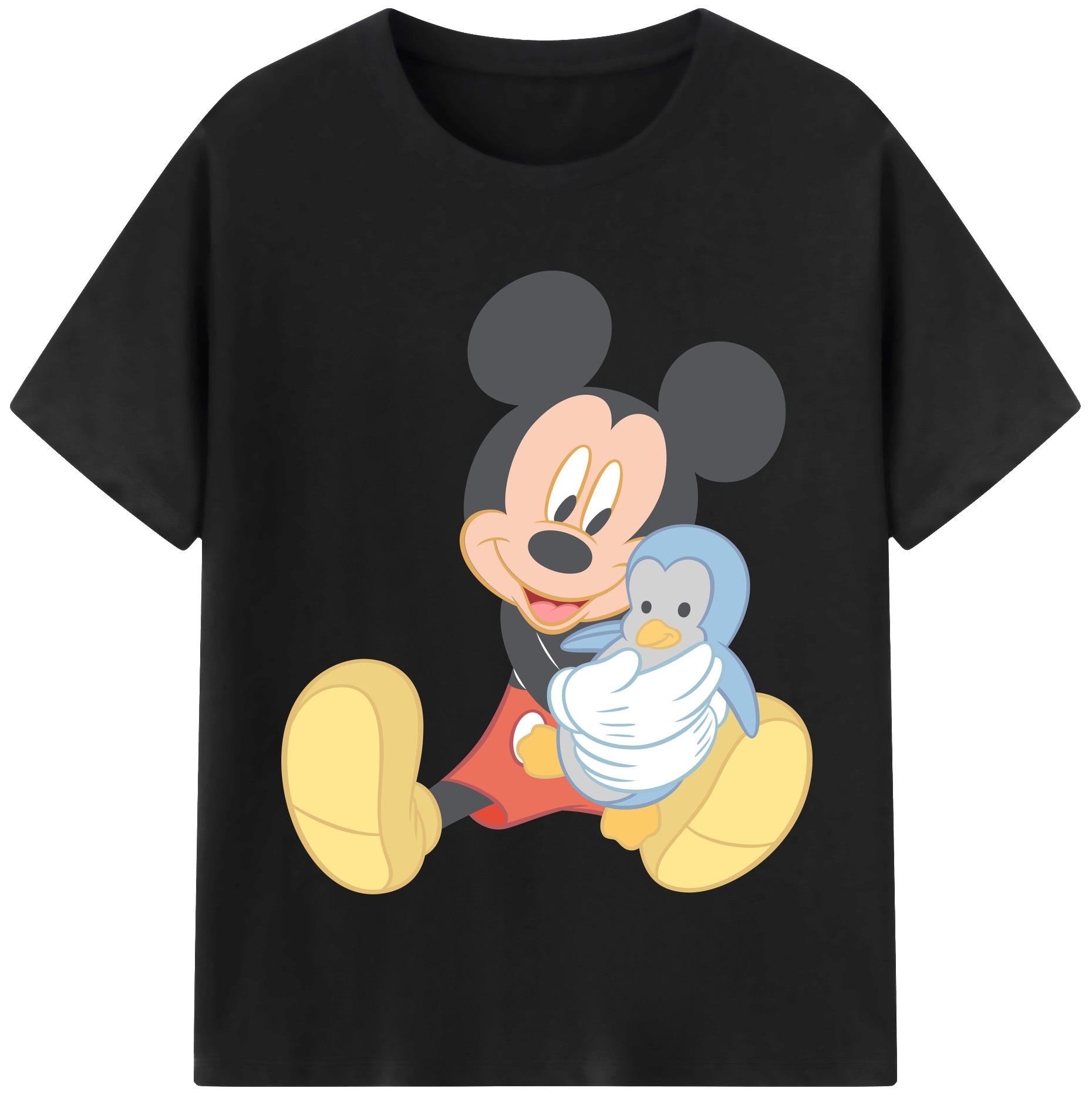 （画像用） ミッキーマウス Mickey Mouse 綿100％半袖Tシャツ（フロントプリント）