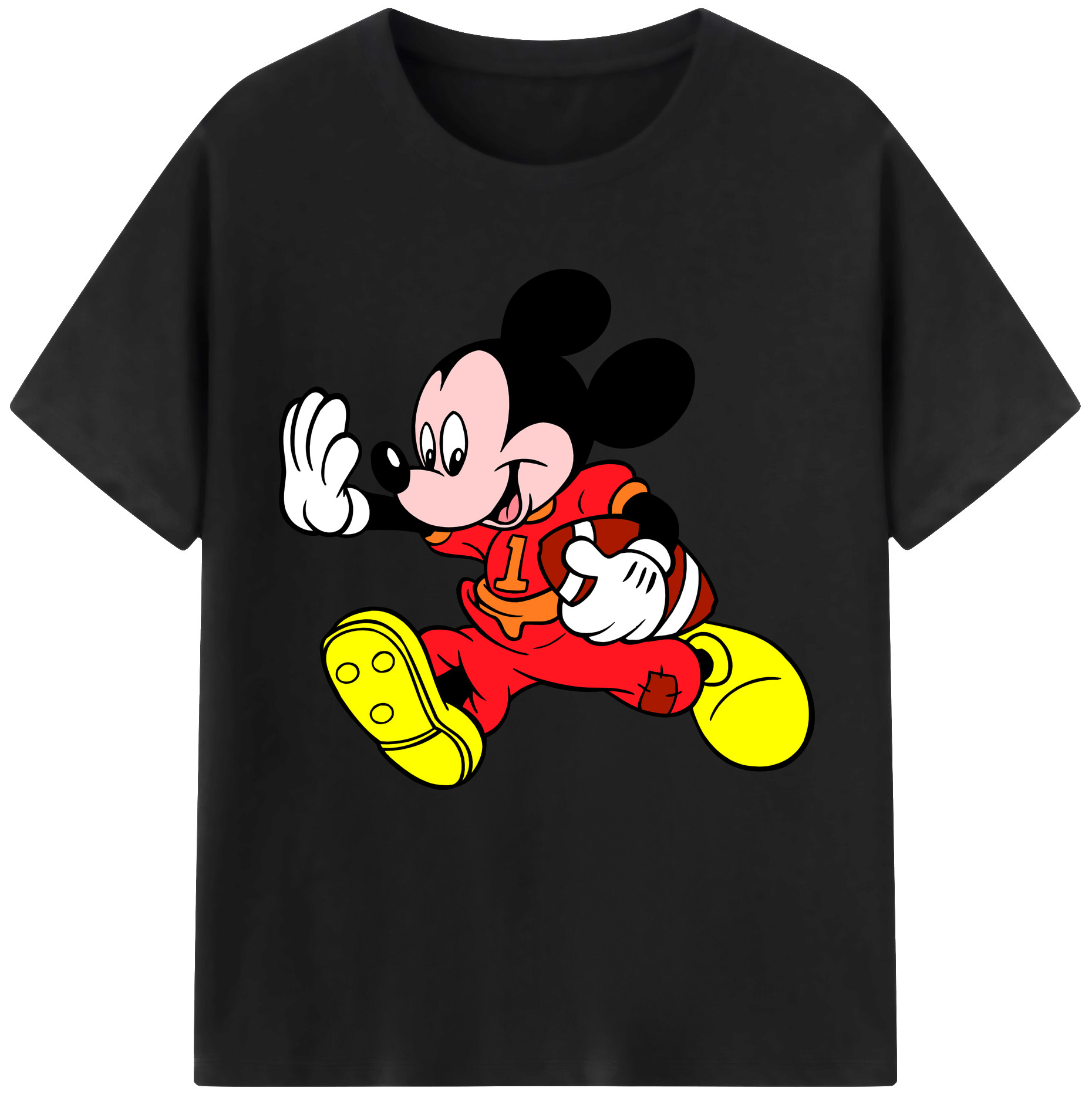 （画像用） ミッキーマウス Mickey Mouse 綿100％半袖Tシャツ（フロントプリント）