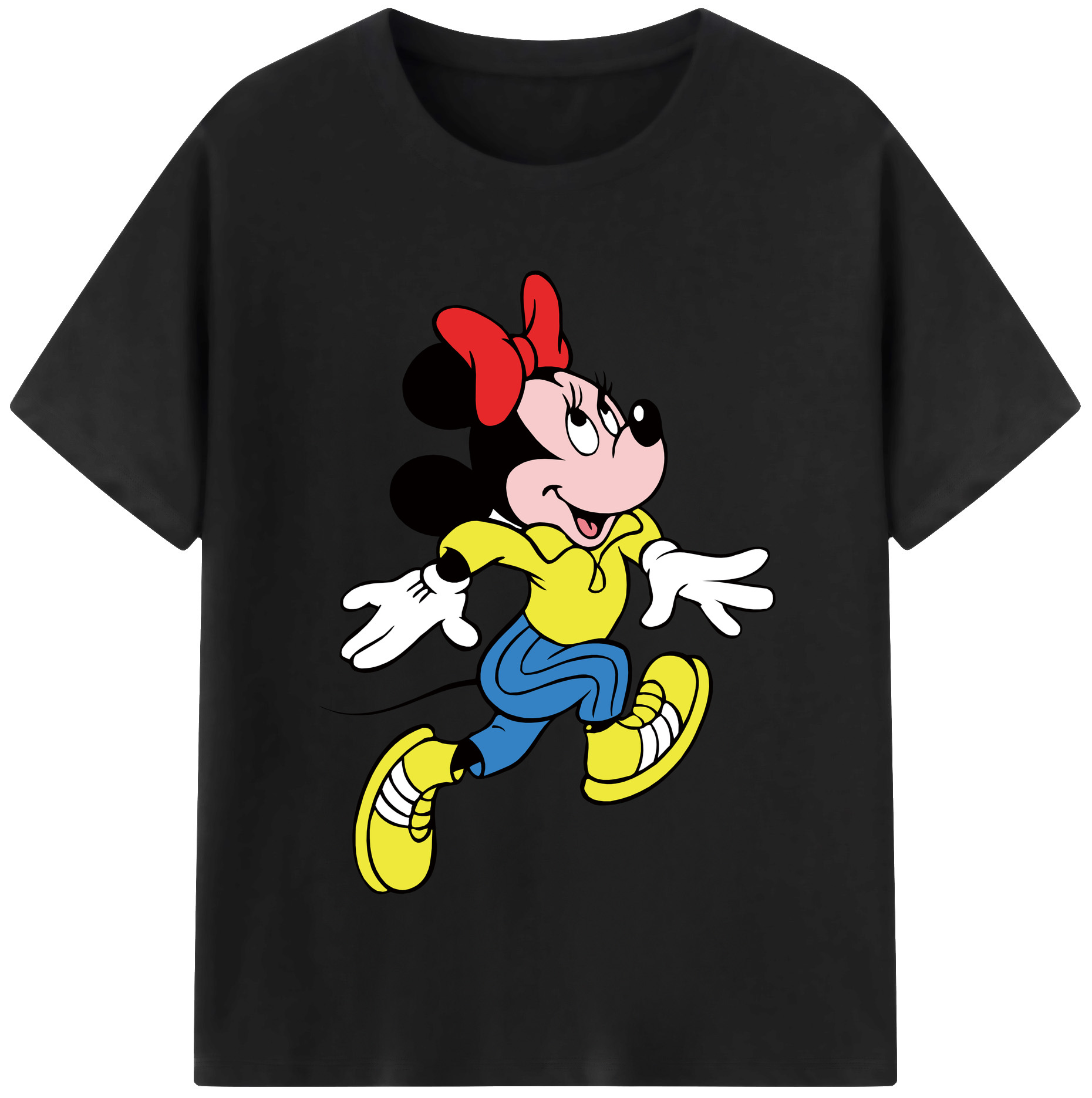 （画像用） ミッキーマウス Mickey Mouse 綿100％半袖Tシャツ（フロントプリント）