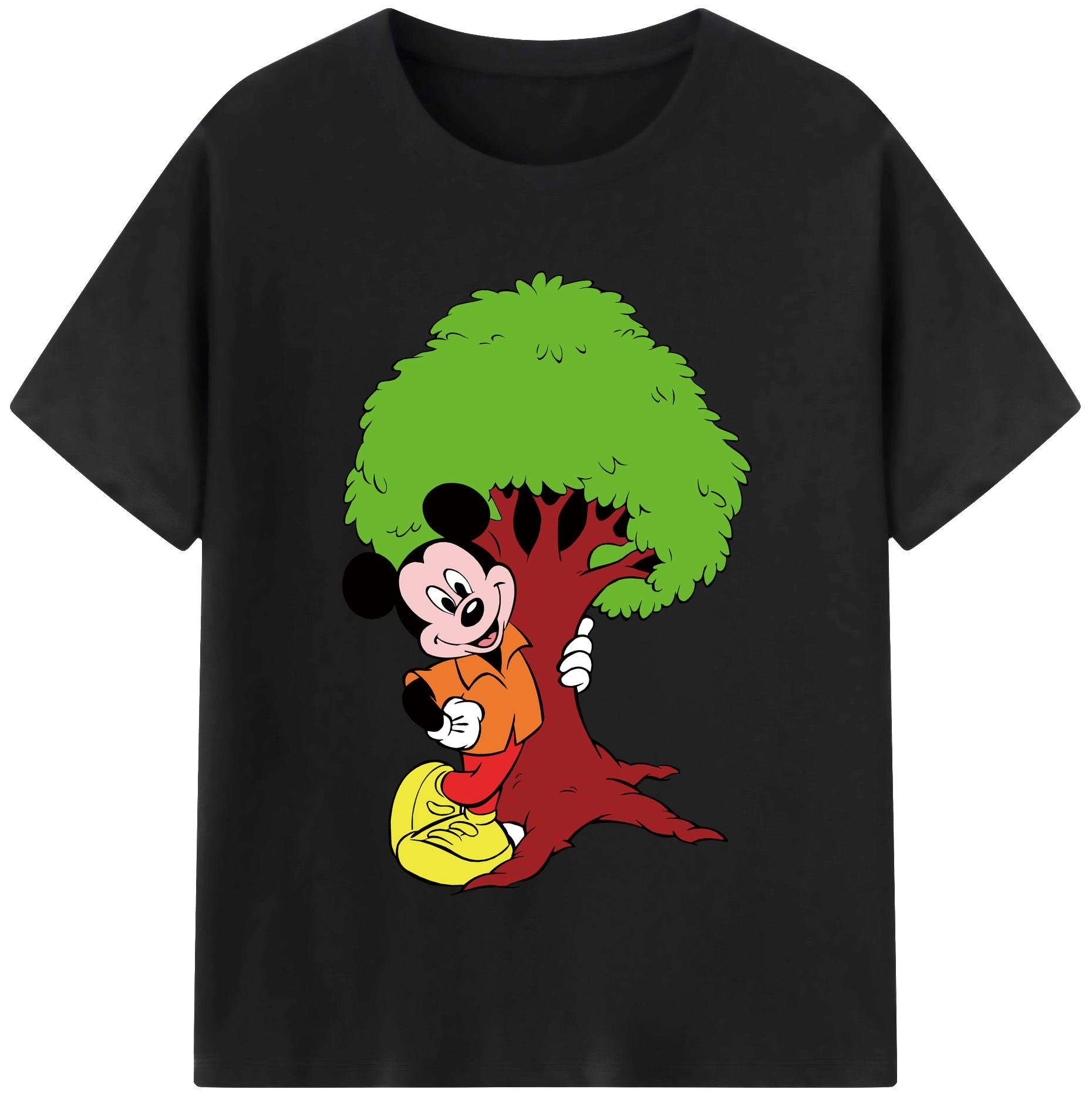 （画像用） ミッキーマウス Mickey Mouse 綿100％半袖Tシャツ（フロントプリント）