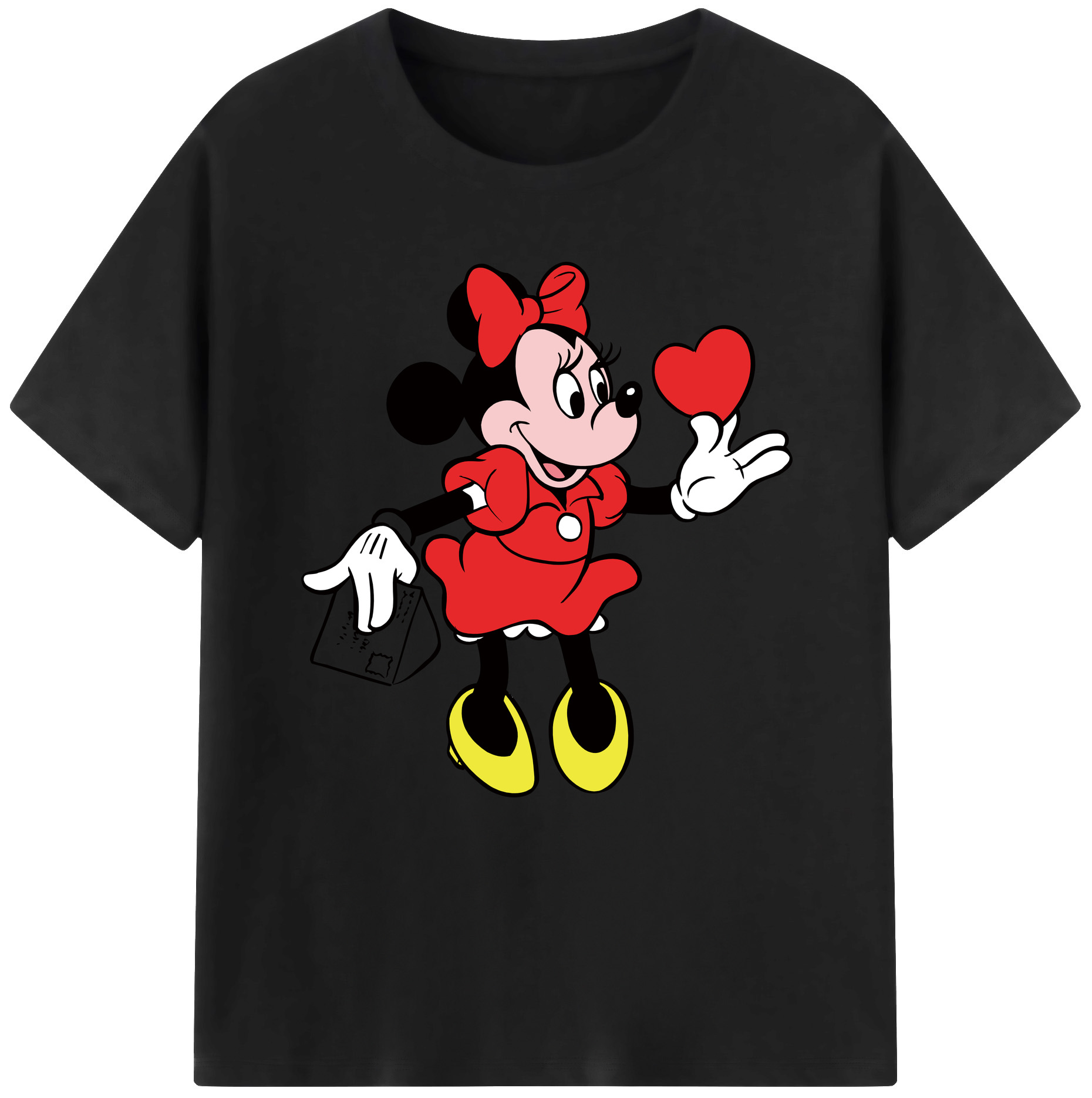 （画像用） ミッキーマウス Mickey Mouse 綿100％半袖Tシャツ（フロントプリント）