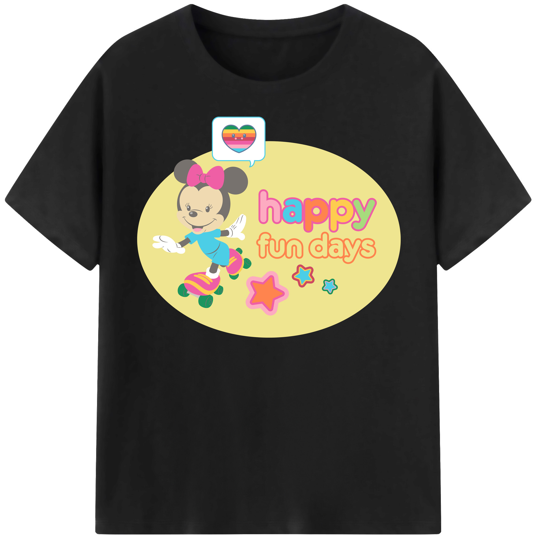 （画像用） ミッキーマウス Mickey Mouse 綿100％半袖Tシャツ（フロントプリント）