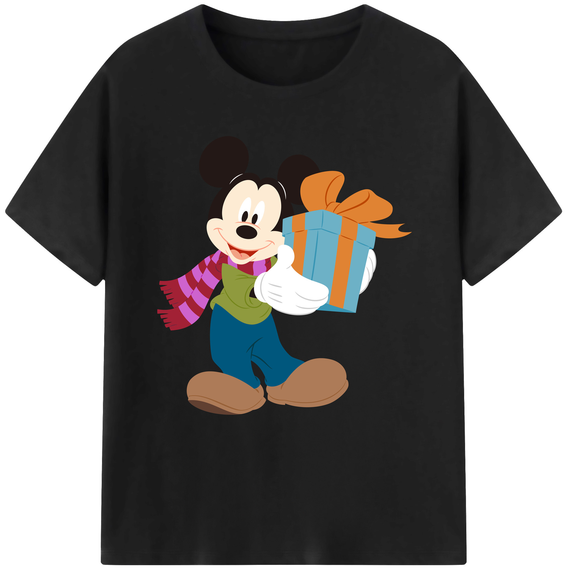 （画像用） ミッキーマウス Mickey Mouse 綿100％半袖Tシャツ（フロントプリント）