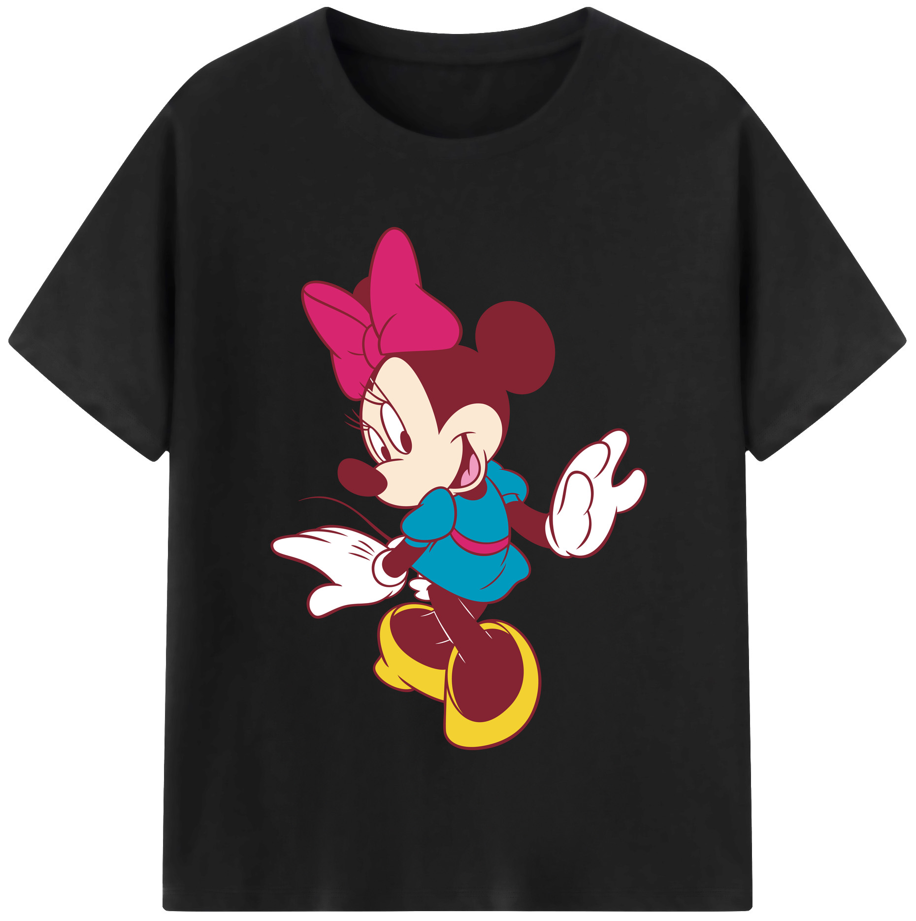 （画像用） ミッキーマウス Mickey Mouse 綿100％半袖Tシャツ（フロントプリント）
