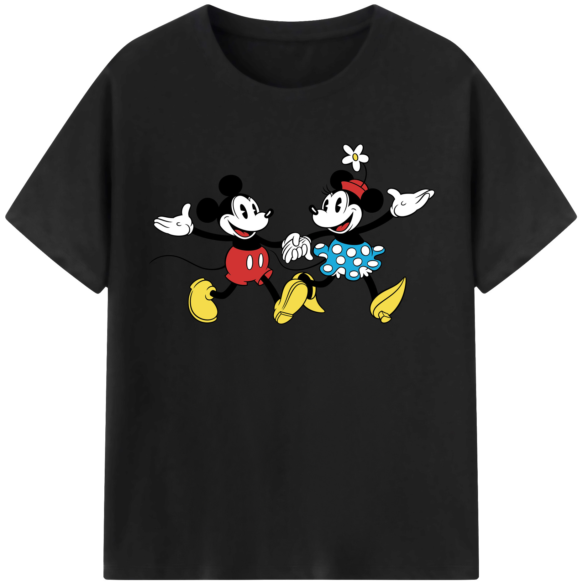 （画像用） ミッキーマウス Mickey Mouse 綿100％半袖Tシャツ（フロントプリント）