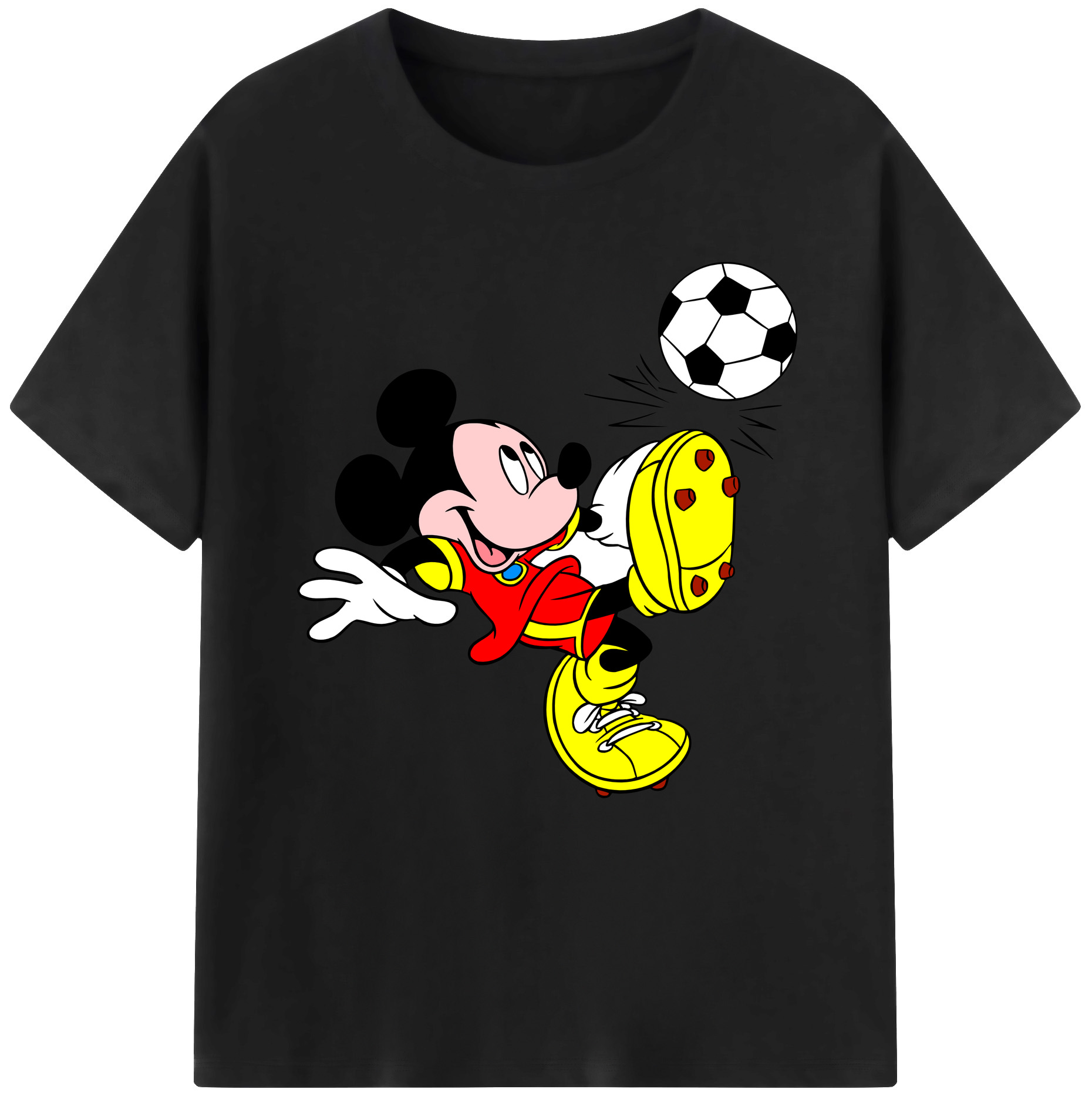 （画像用） ミッキーマウス Mickey Mouse 綿100％半袖Tシャツ（フロントプリント）