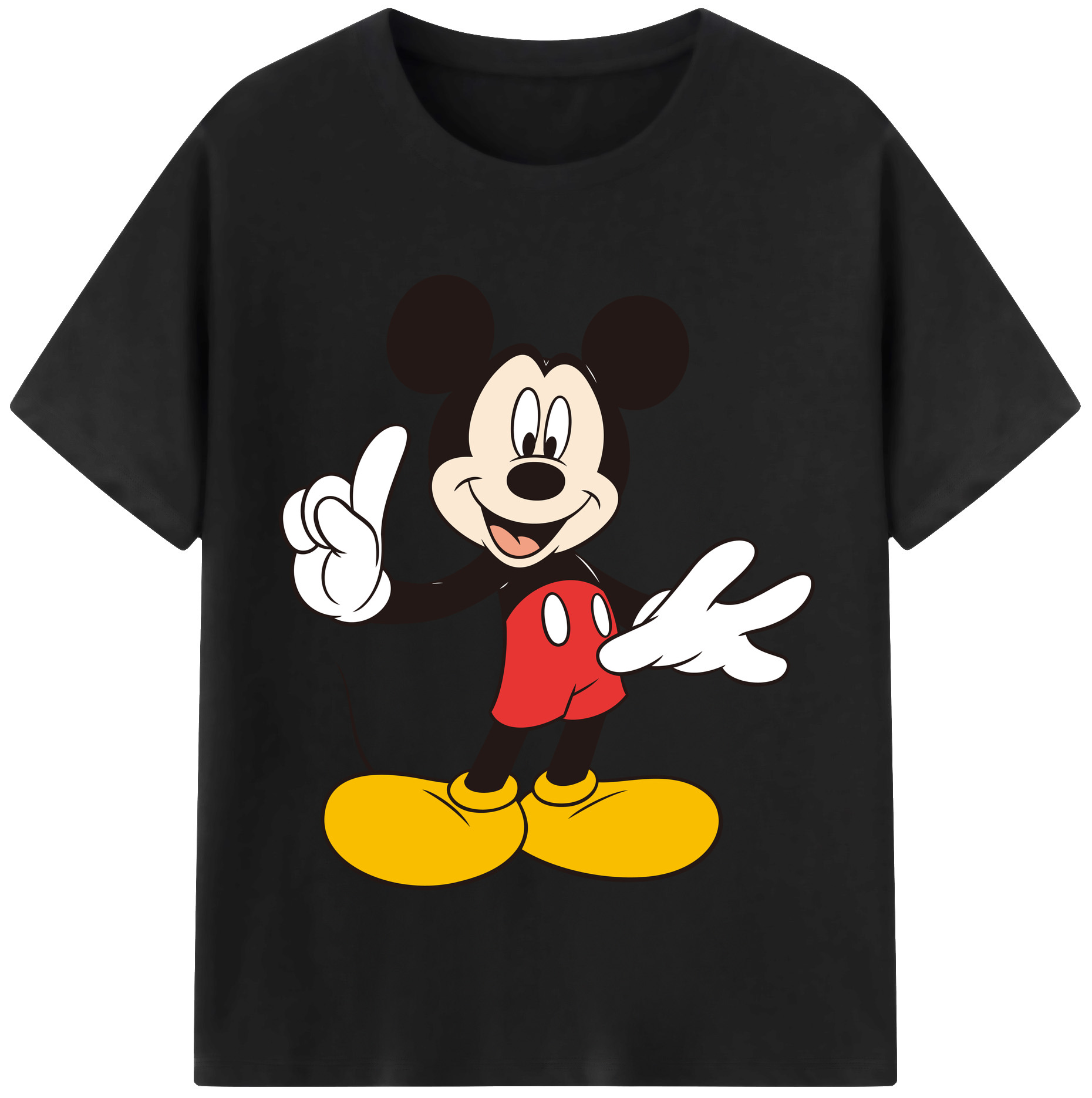 （画像用） ミッキーマウス Mickey Mouse 綿100％半袖Tシャツ（フロントプリント）