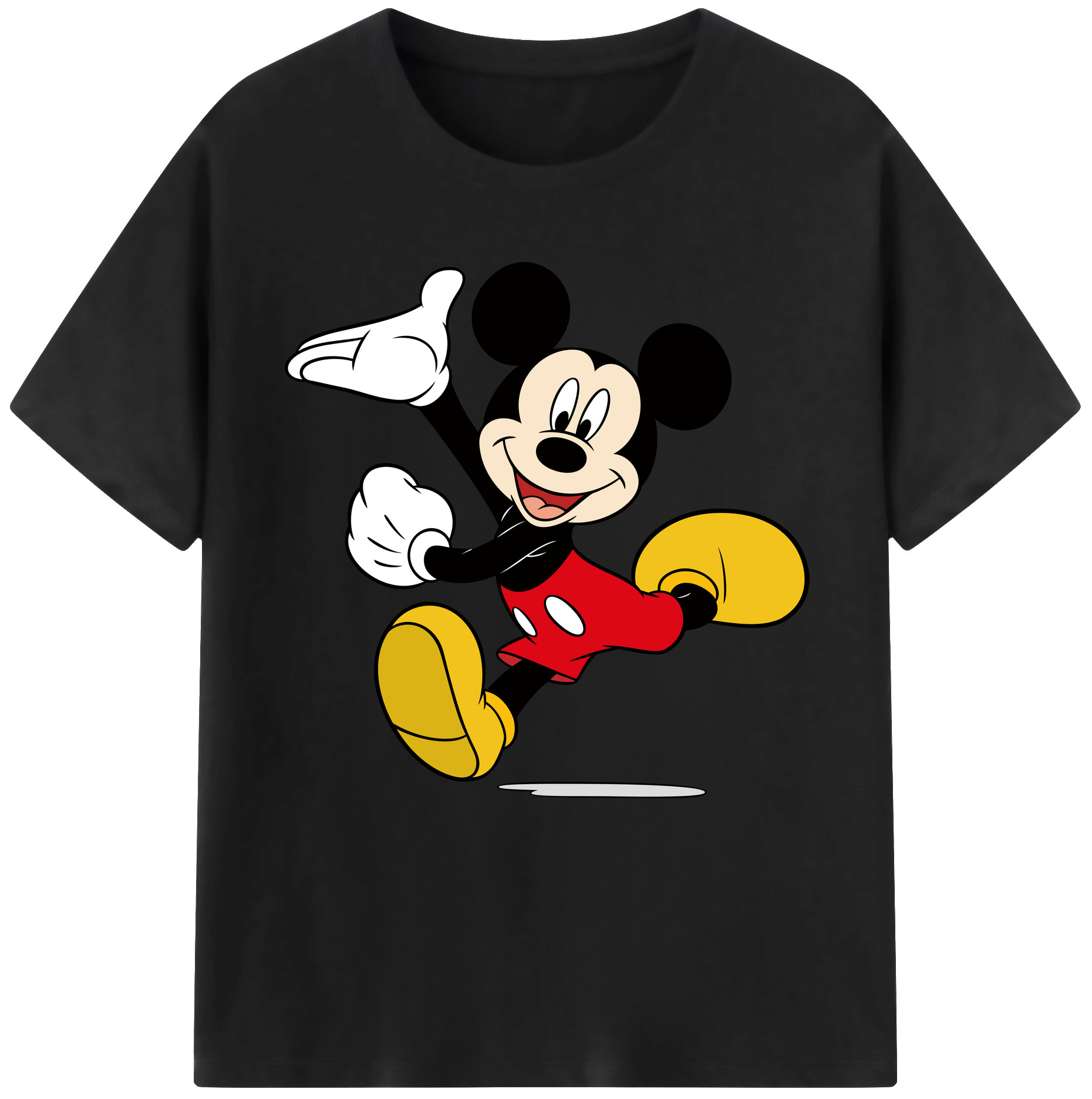 （画像用） ミッキーマウス Mickey Mouse 綿100％半袖Tシャツ（フロントプリント）