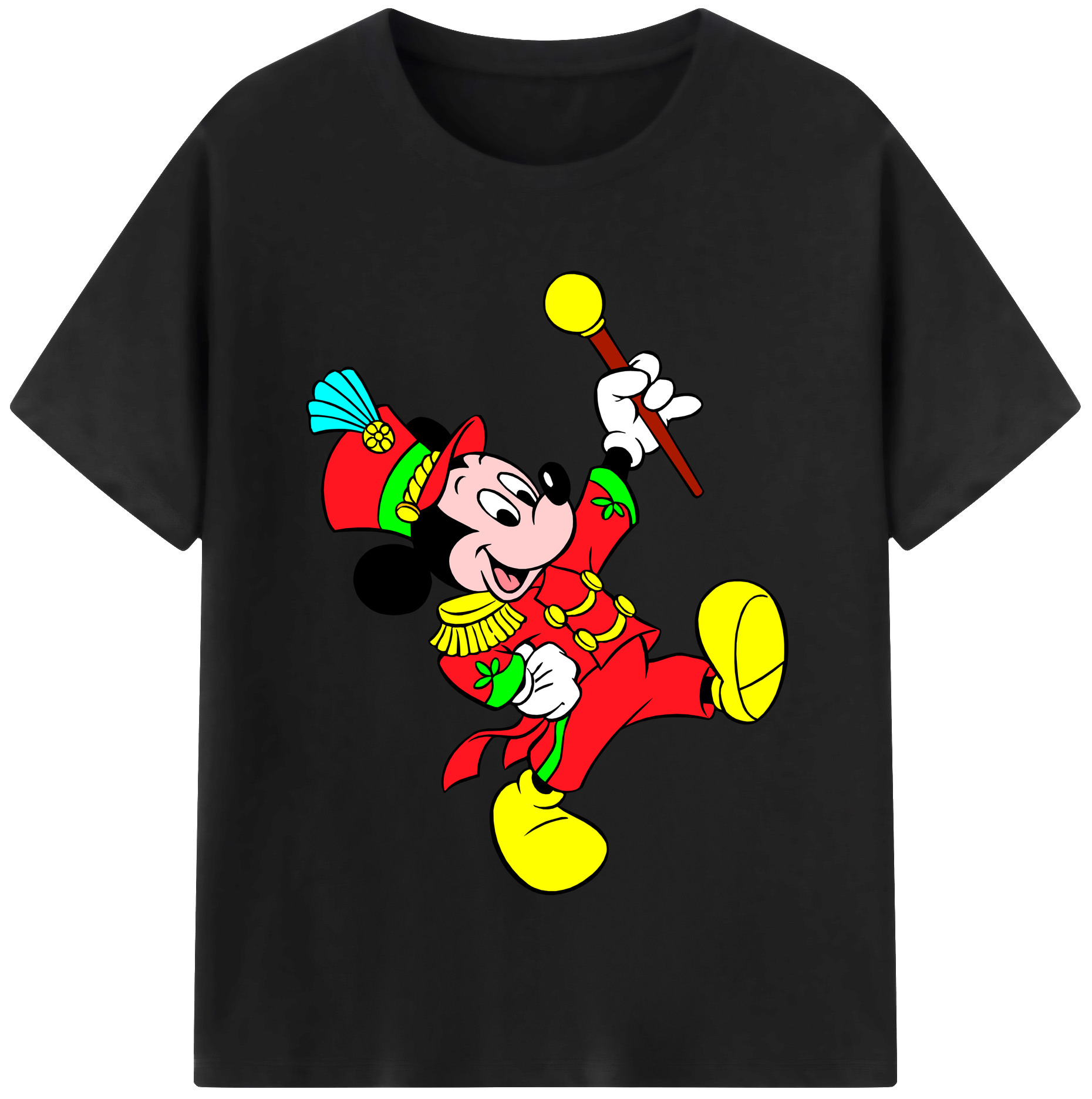 （画像用） ミッキーマウス Mickey Mouse 綿100％半袖Tシャツ（フロントプリント）