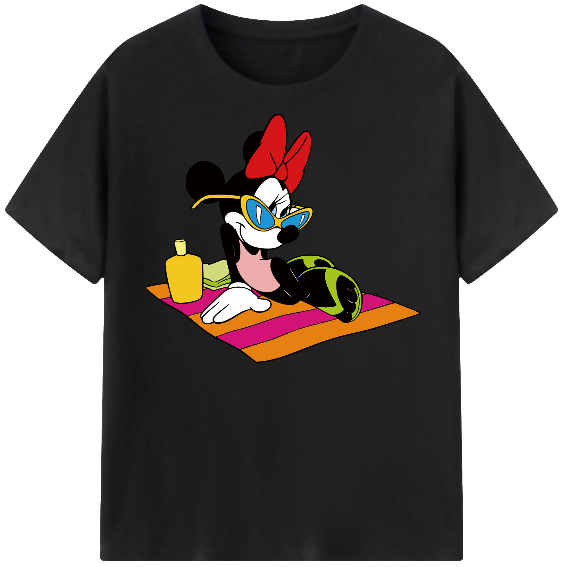 （画像用） ミッキーマウス Mickey Mouse 綿100％半袖Tシャツ（フロントプリント）