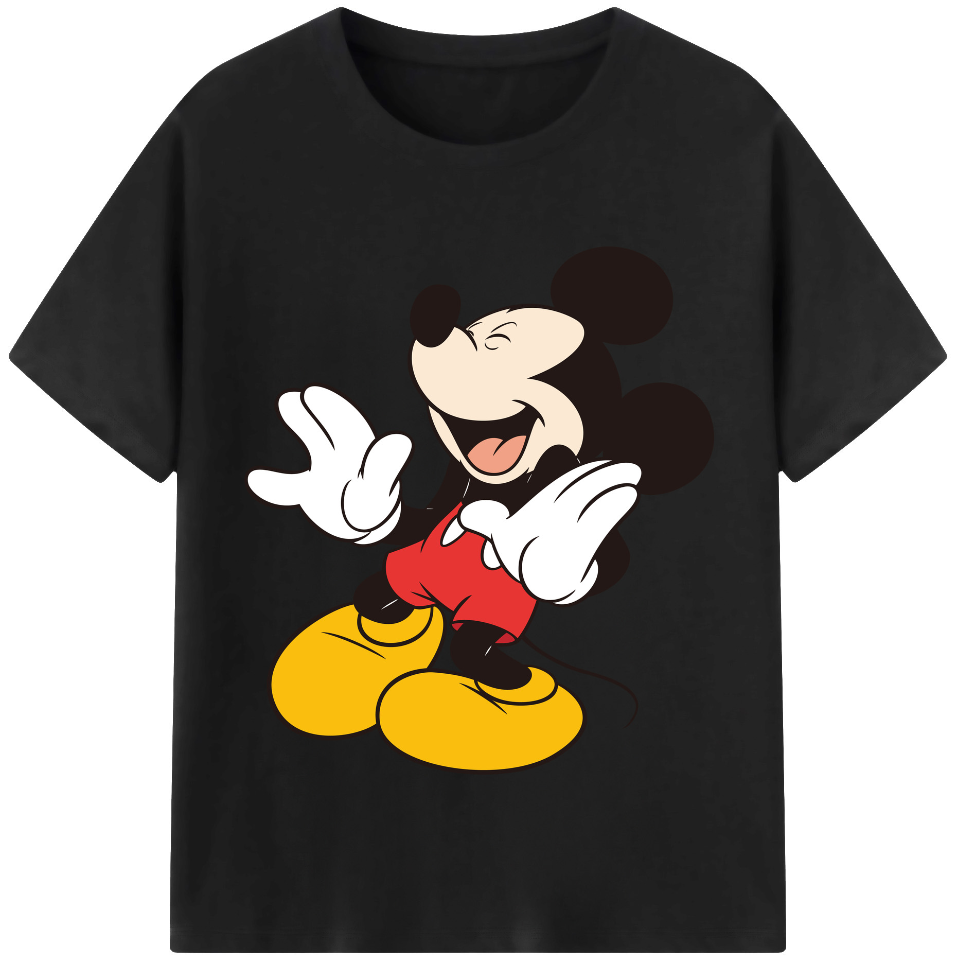 （画像用） ミッキーマウス Mickey Mouse 綿100％半袖Tシャツ（フロントプリント）