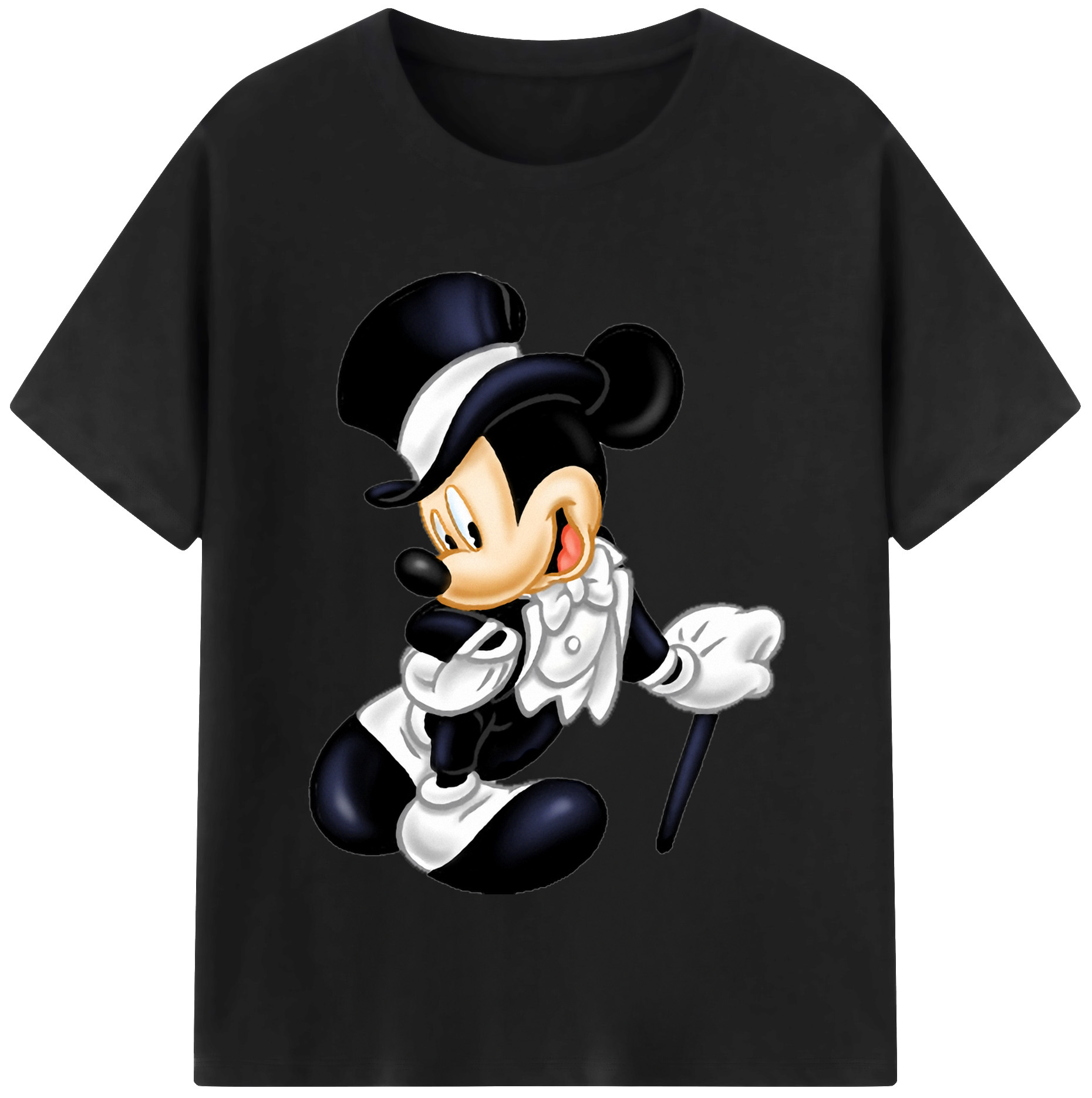 （画像用） ミッキーマウス Mickey Mouse 綿100％半袖Tシャツ（フロントプリント）