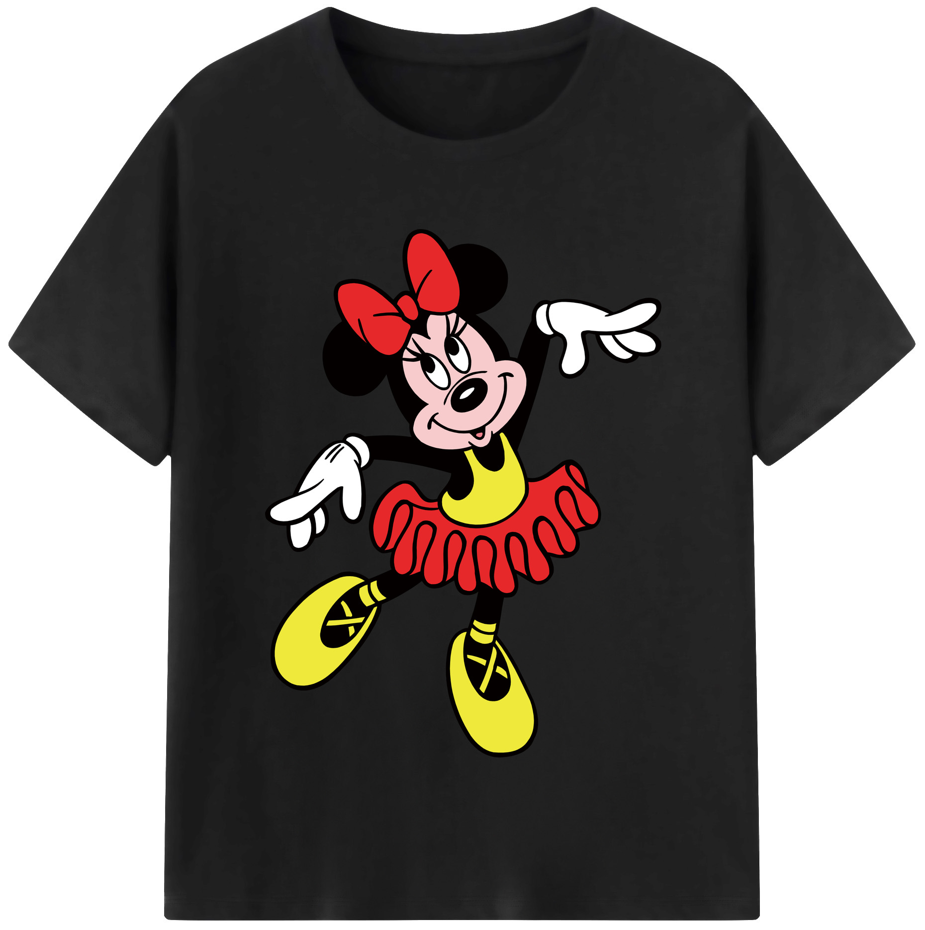 （画像用） ミッキーマウス Mickey Mouse 綿100％半袖Tシャツ（フロントプリント）
