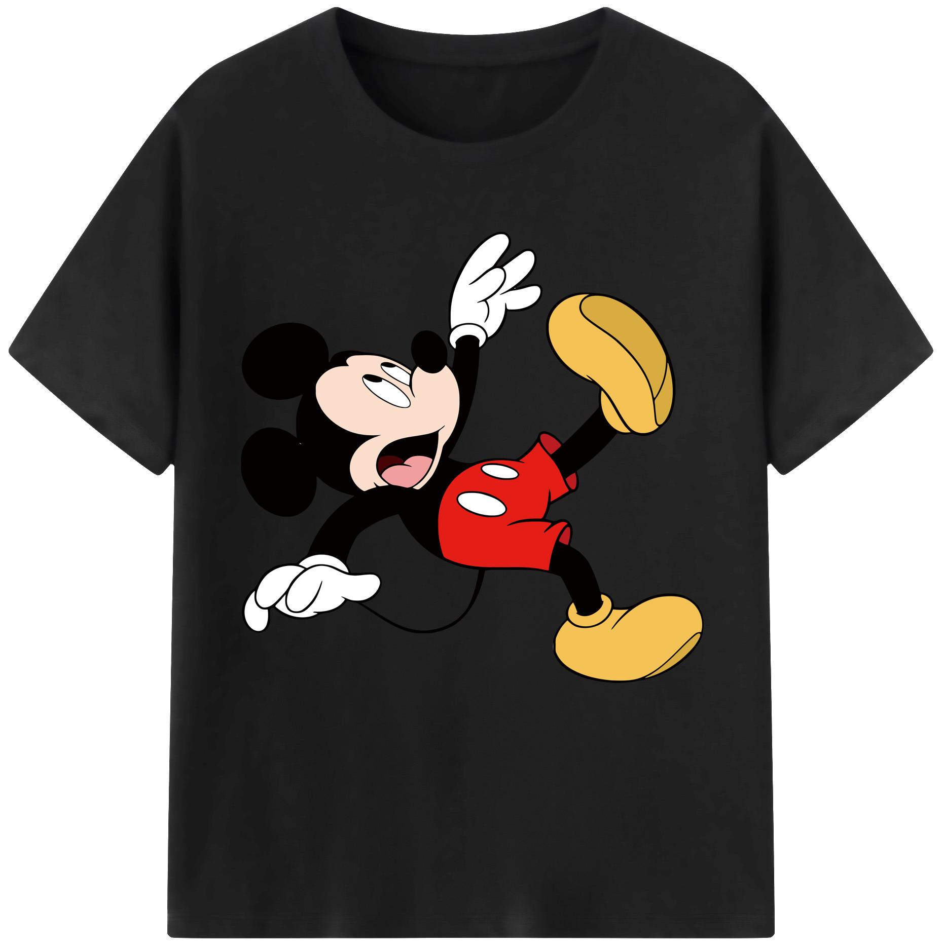 （画像用） ミッキーマウス Mickey Mouse 綿100％半袖Tシャツ（フロントプリント）