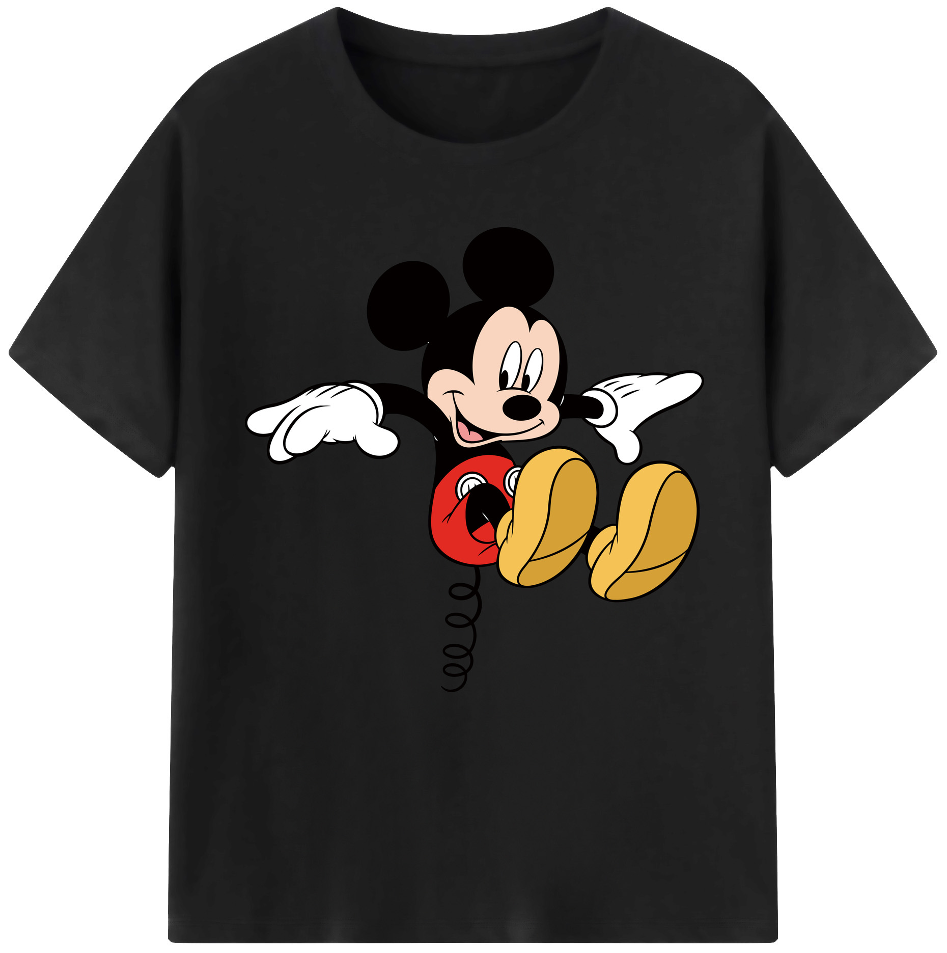 （画像用） ミッキーマウス Mickey Mouse 綿100％半袖Tシャツ（フロントプリント）