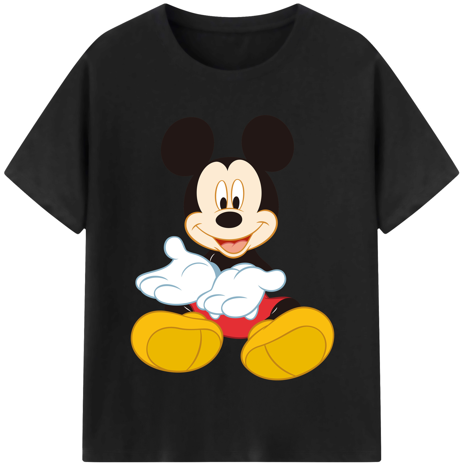 （画像用） ミッキーマウス Mickey Mouse 綿100％半袖Tシャツ（フロントプリント）