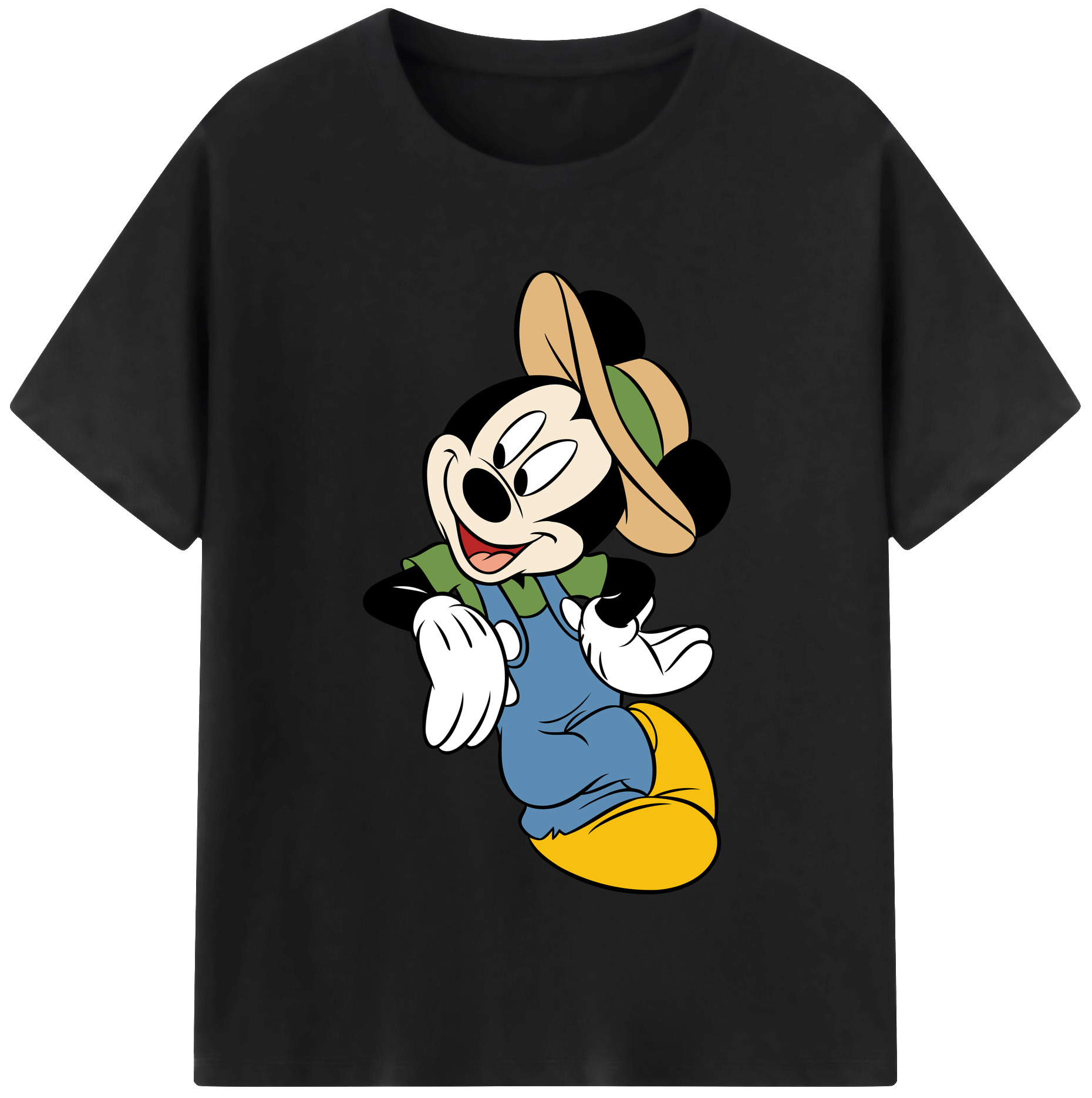 （画像用） ミッキーマウス Mickey Mouse 綿100％半袖Tシャツ（フロントプリント）