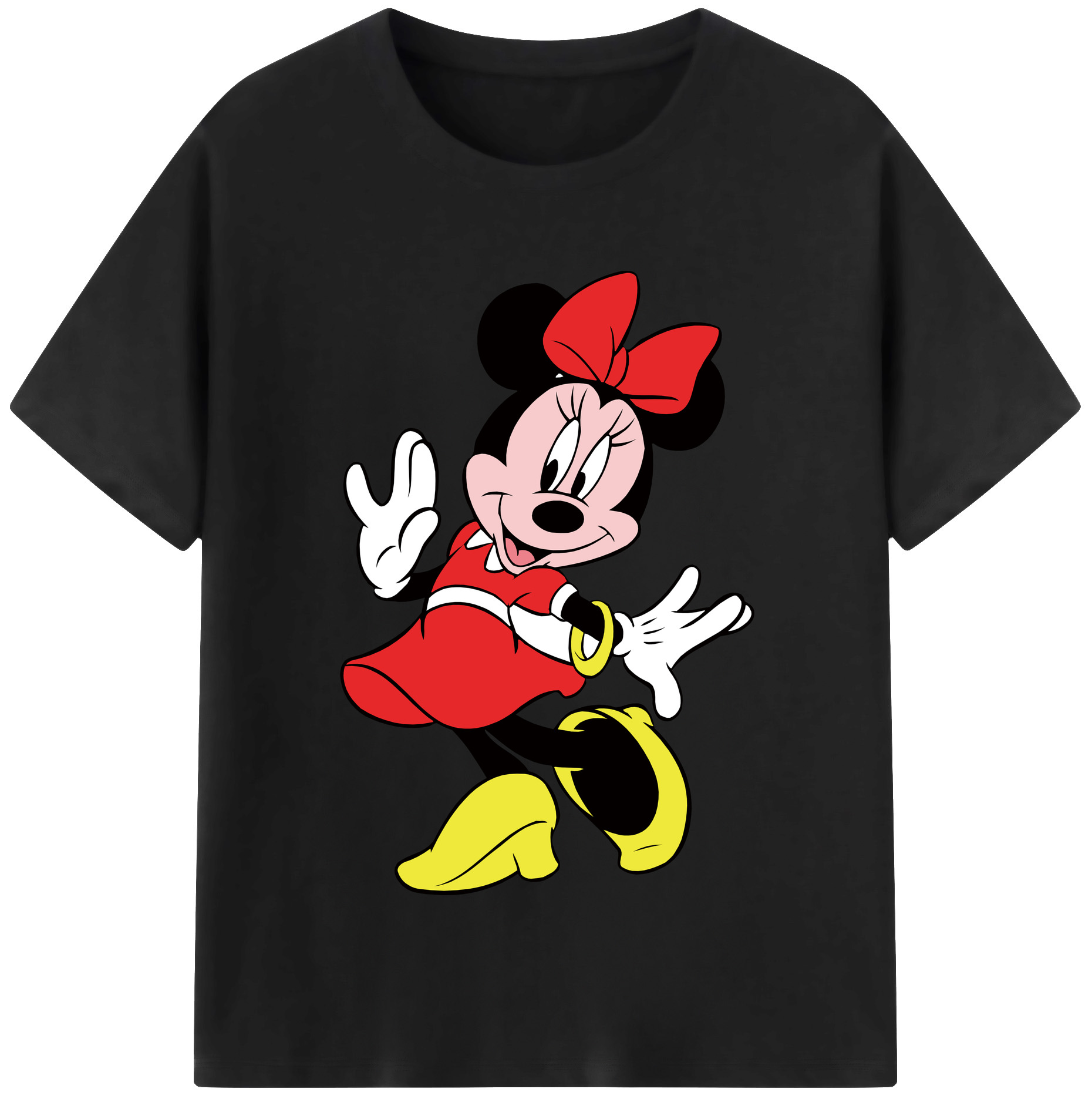 （画像用） ミッキーマウス Mickey Mouse 綿100％半袖Tシャツ（フロントプリント）
